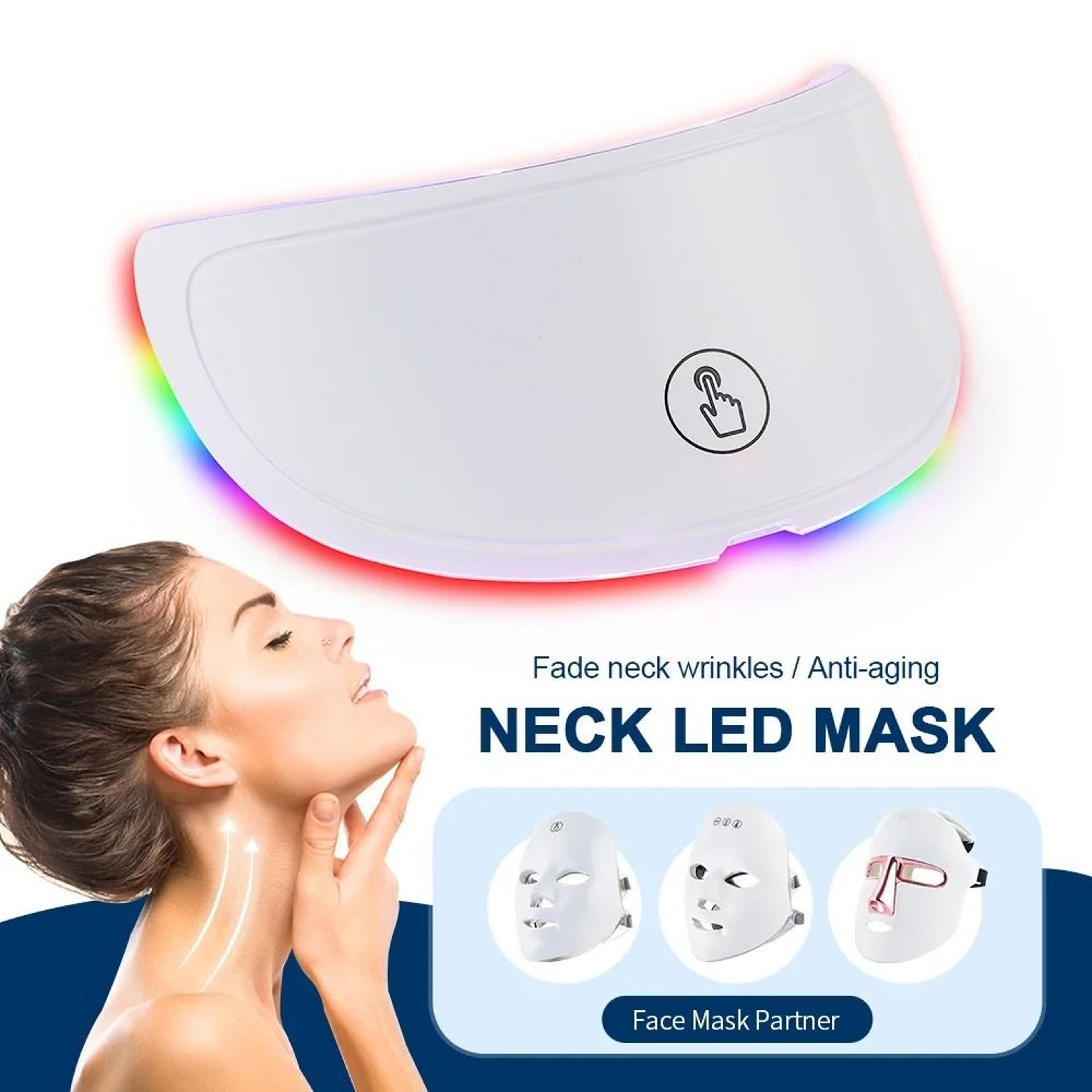 LED Neck Mask 7 Color Photon Red Light Therapy For Skin Tightening 6