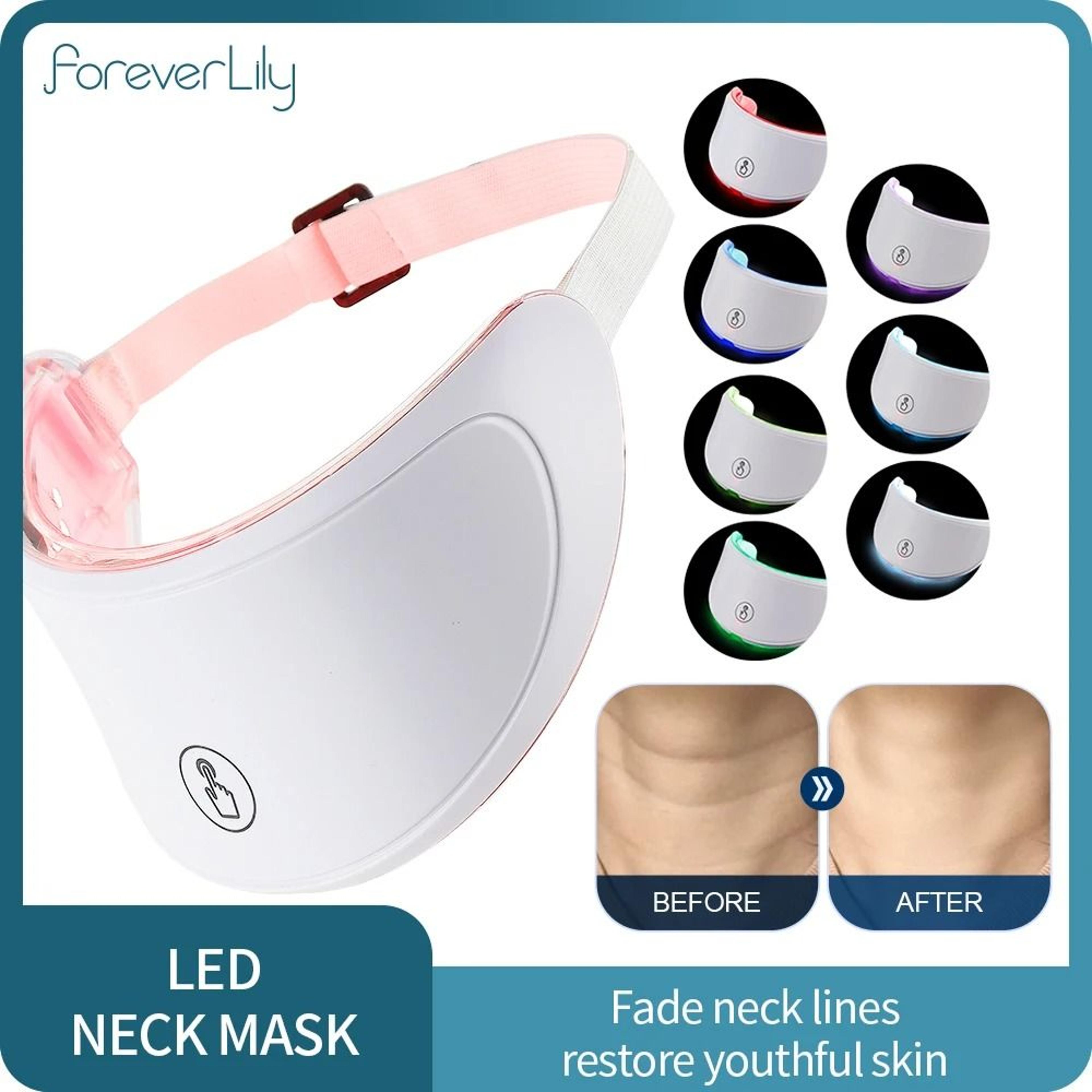 LED Neck Mask 7 Color Photon Red Light Therapy For Skin Tightening 7