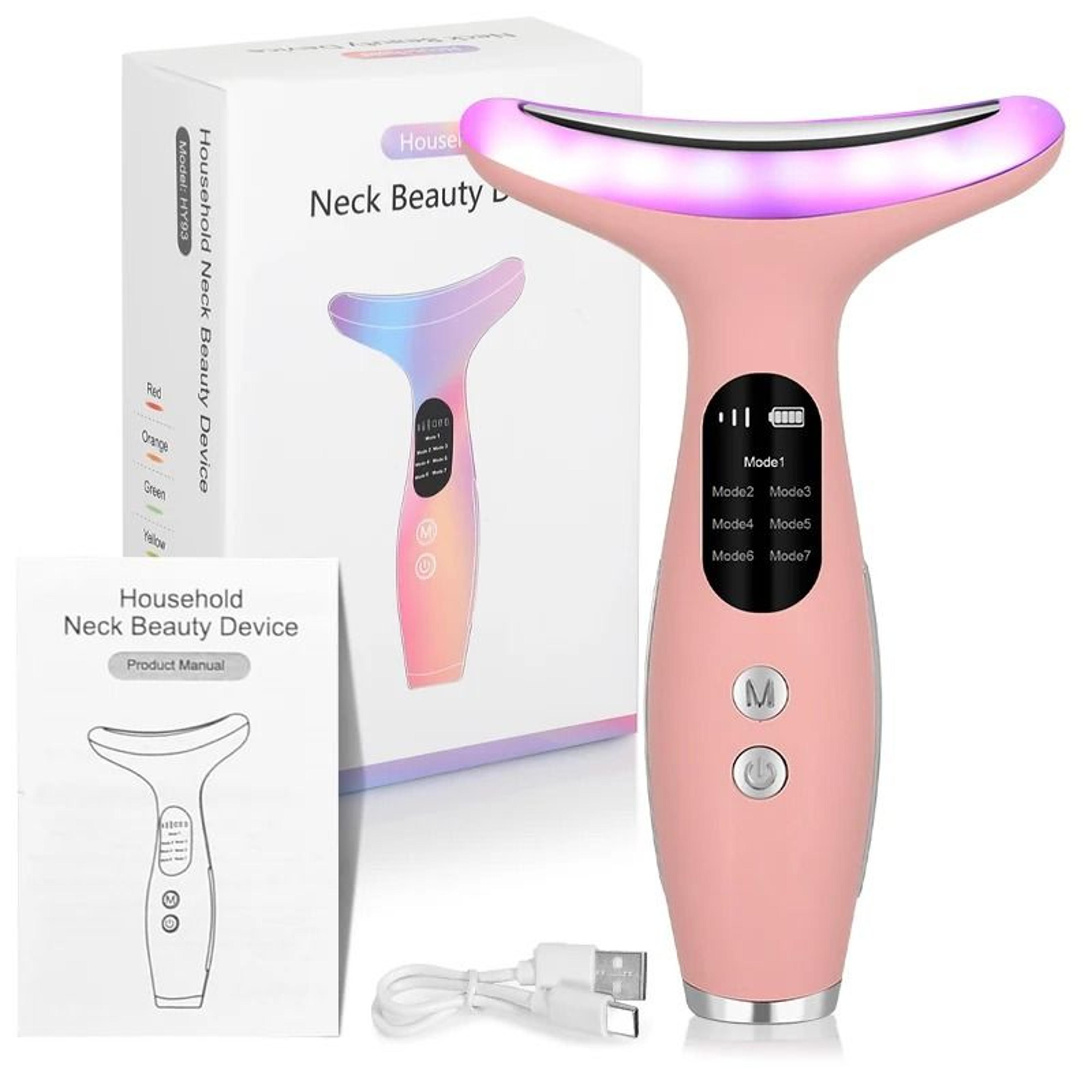 7 Color Face And Neck Massager Thermal Galvanic Skin Care Device 2