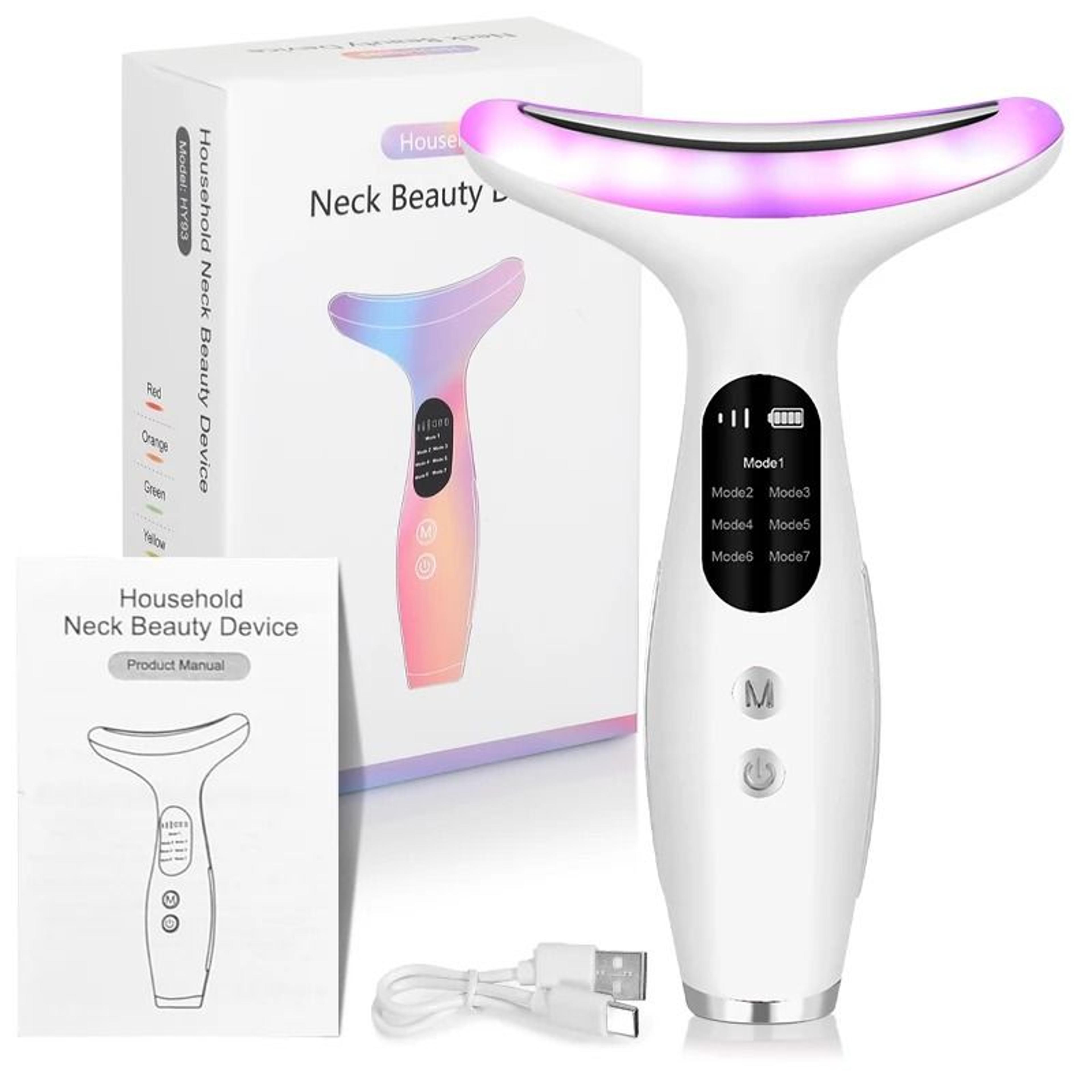 7 Color Face And Neck Massager Thermal Galvanic Skin Care Device 1