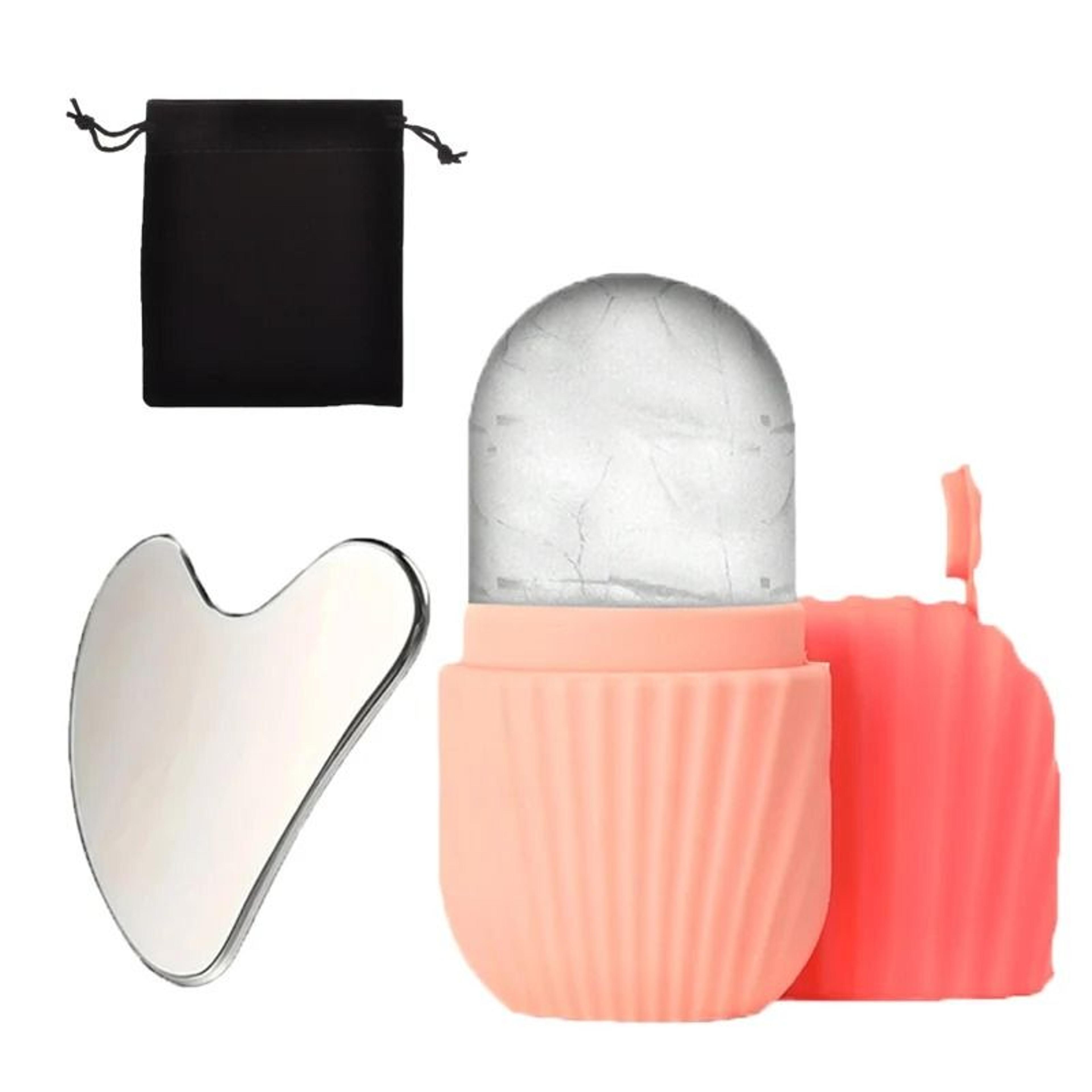 Ice Face Roller And Stainless Steel Gua Sha Set 3