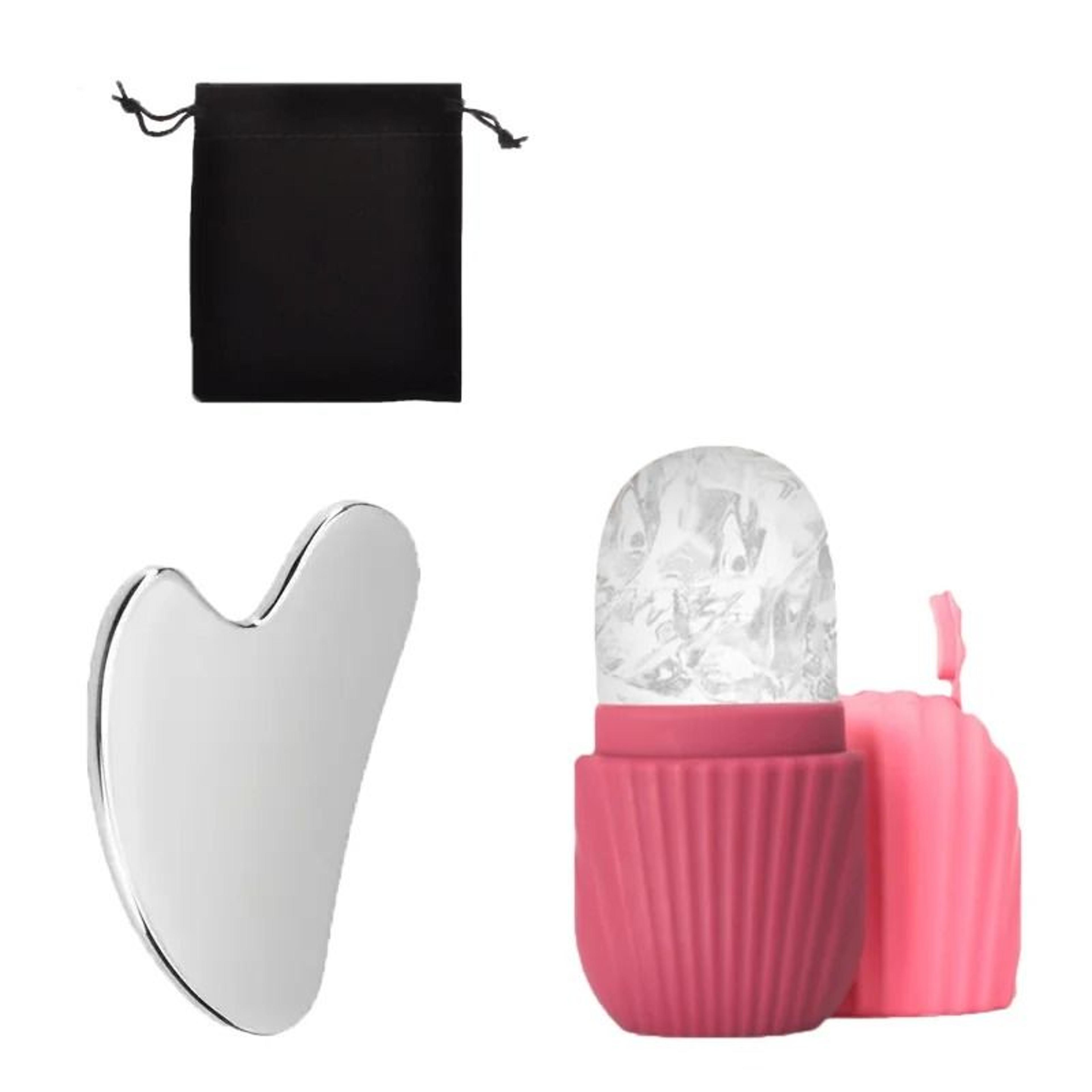 Ice Face Roller And Stainless Steel Gua Sha Set 1