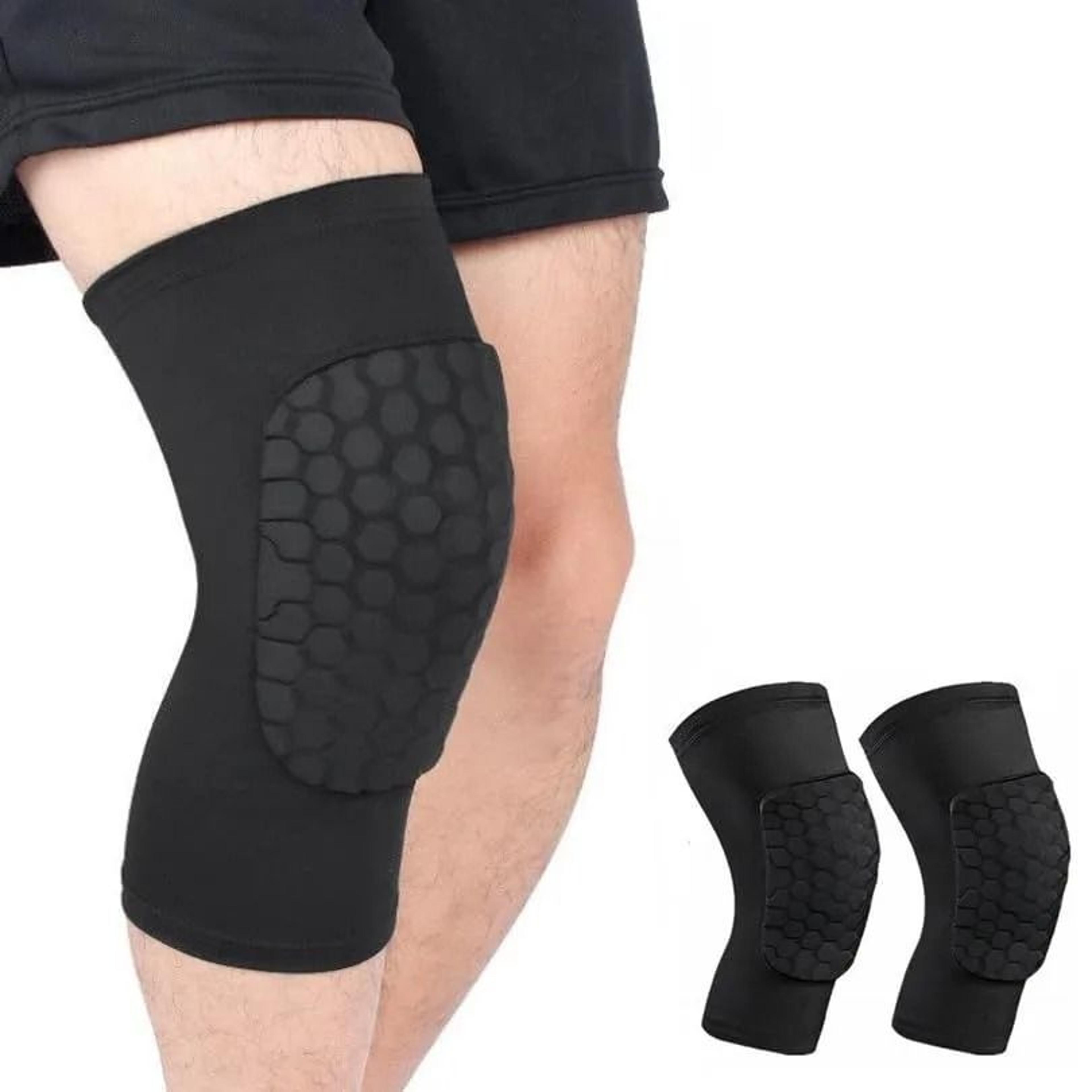 honeycomb padded knee compression sleeve for sports