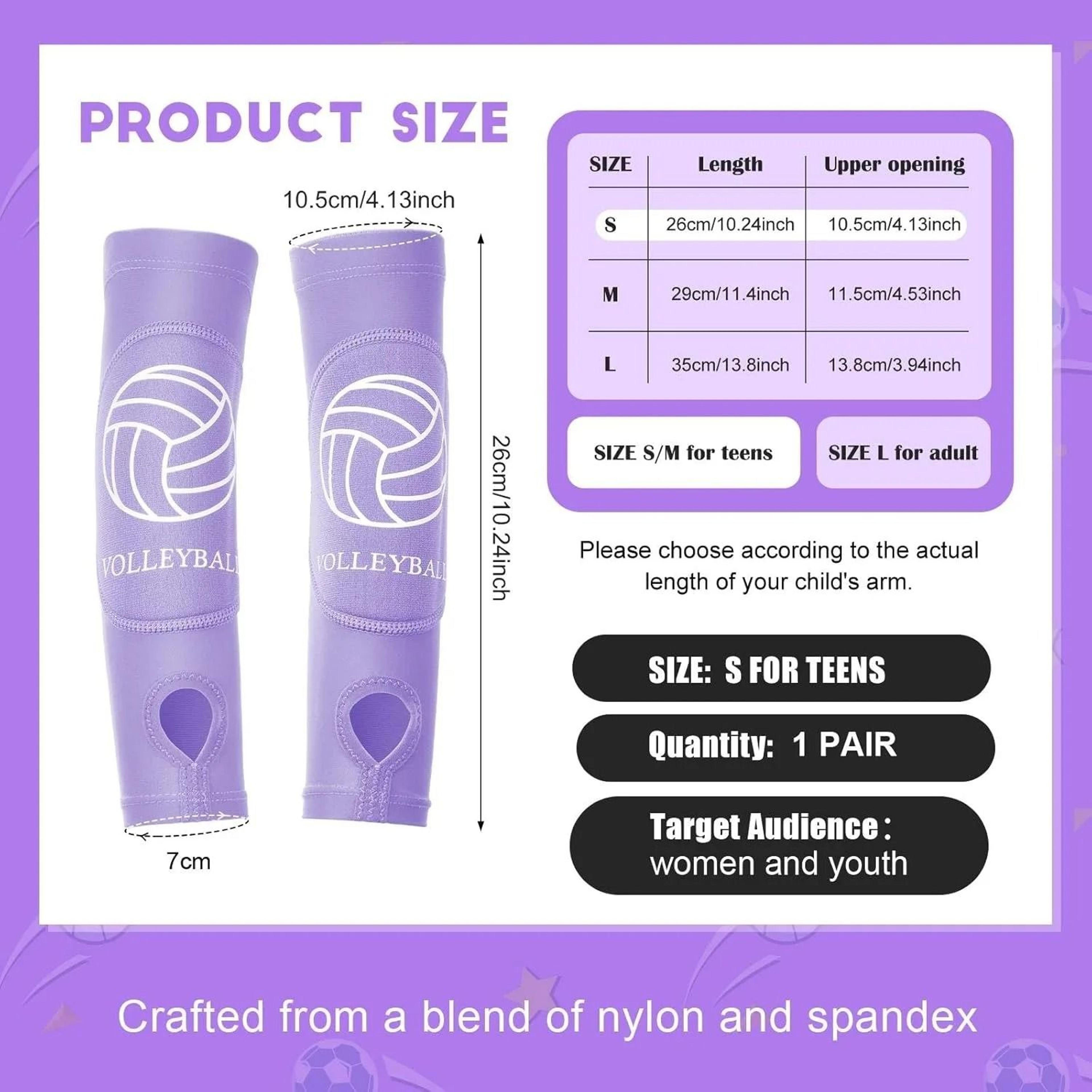 Youth Volleyball Padded Arm Sleeves With Wrist Guards 10