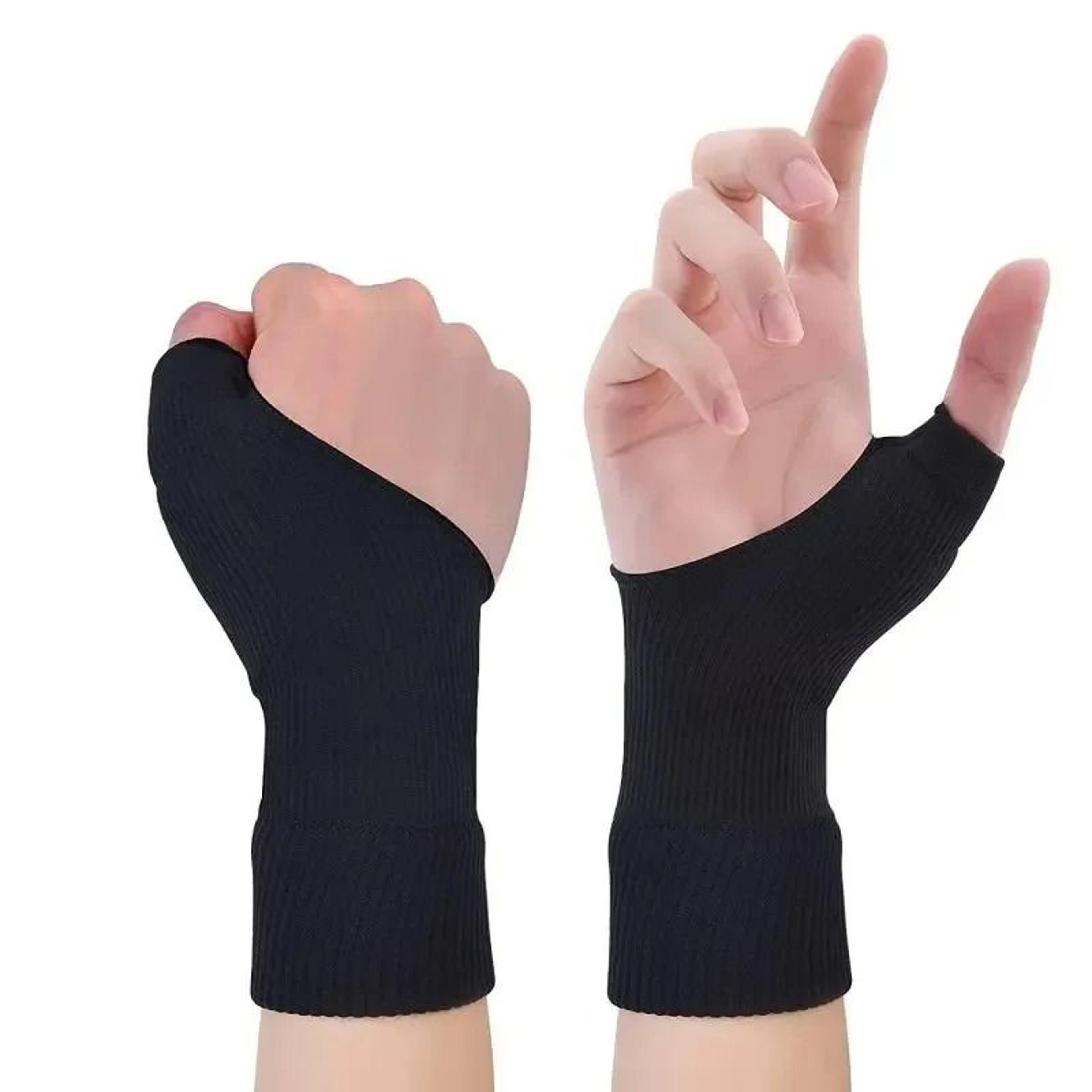 Gel Padded Wrist And Thumb Compression Gloves 2