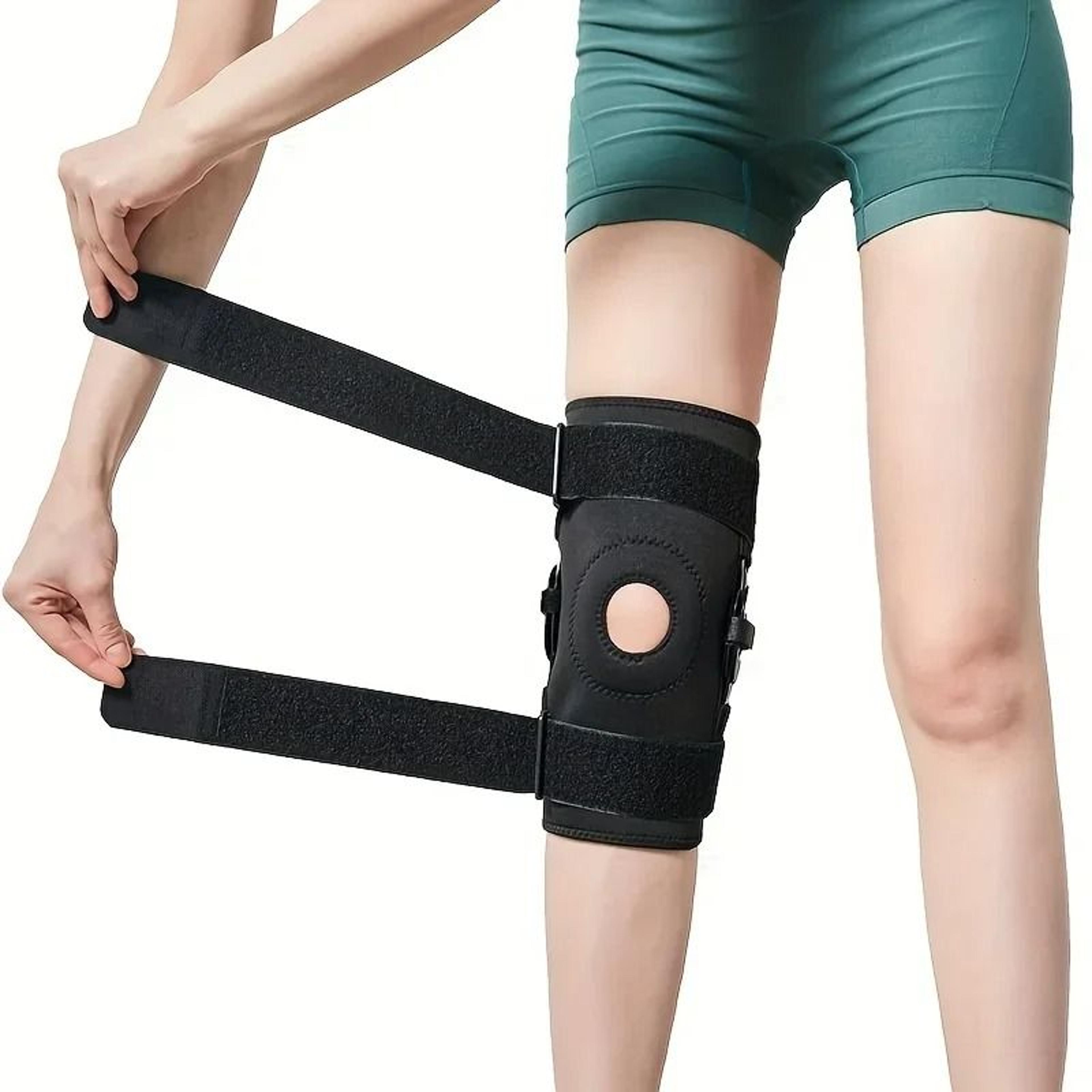 flexiguard adjustable knee brace with side stabilizers and patella gel pad