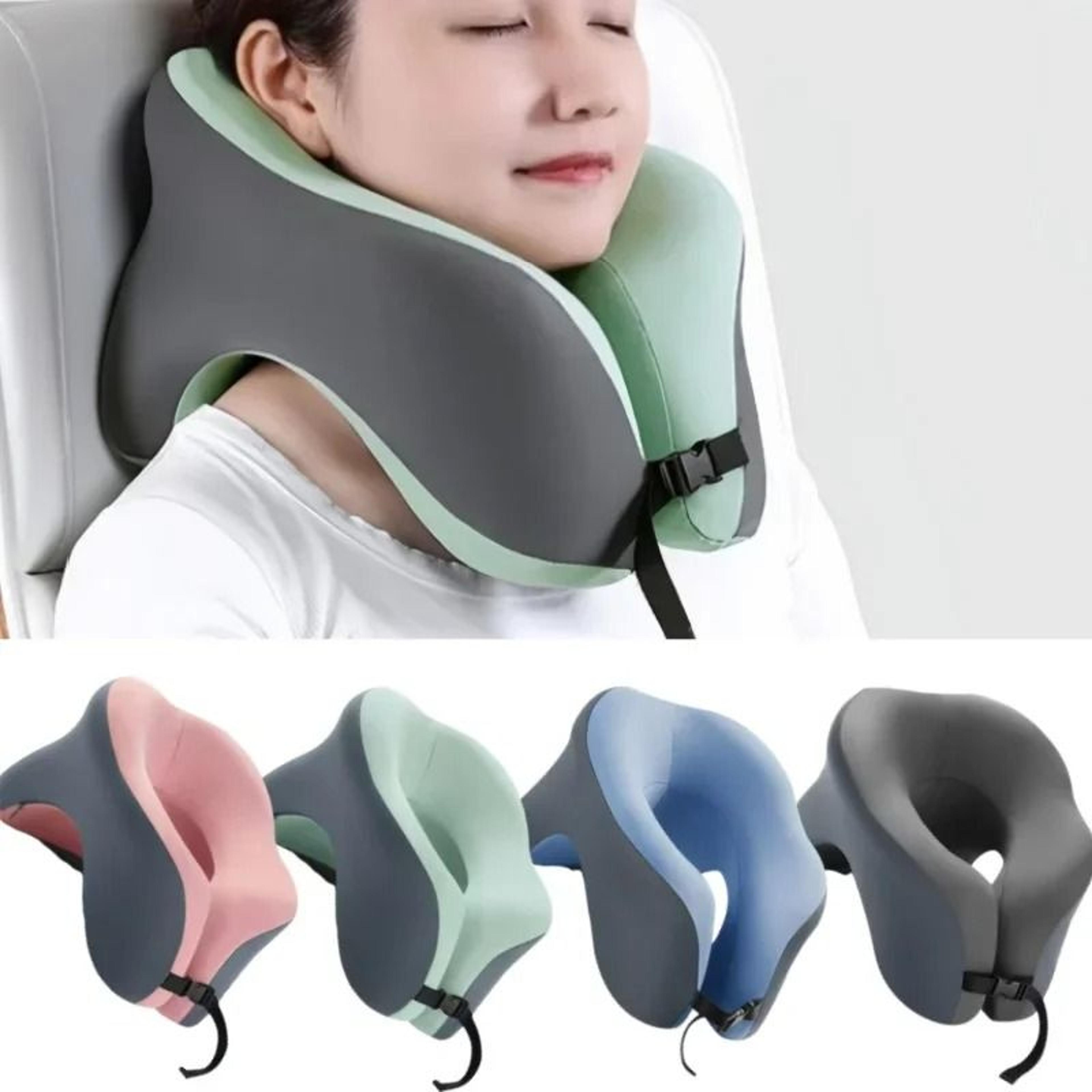 RestEase Memory Foam Travel Pillow With Ergonomic Neck Support 3