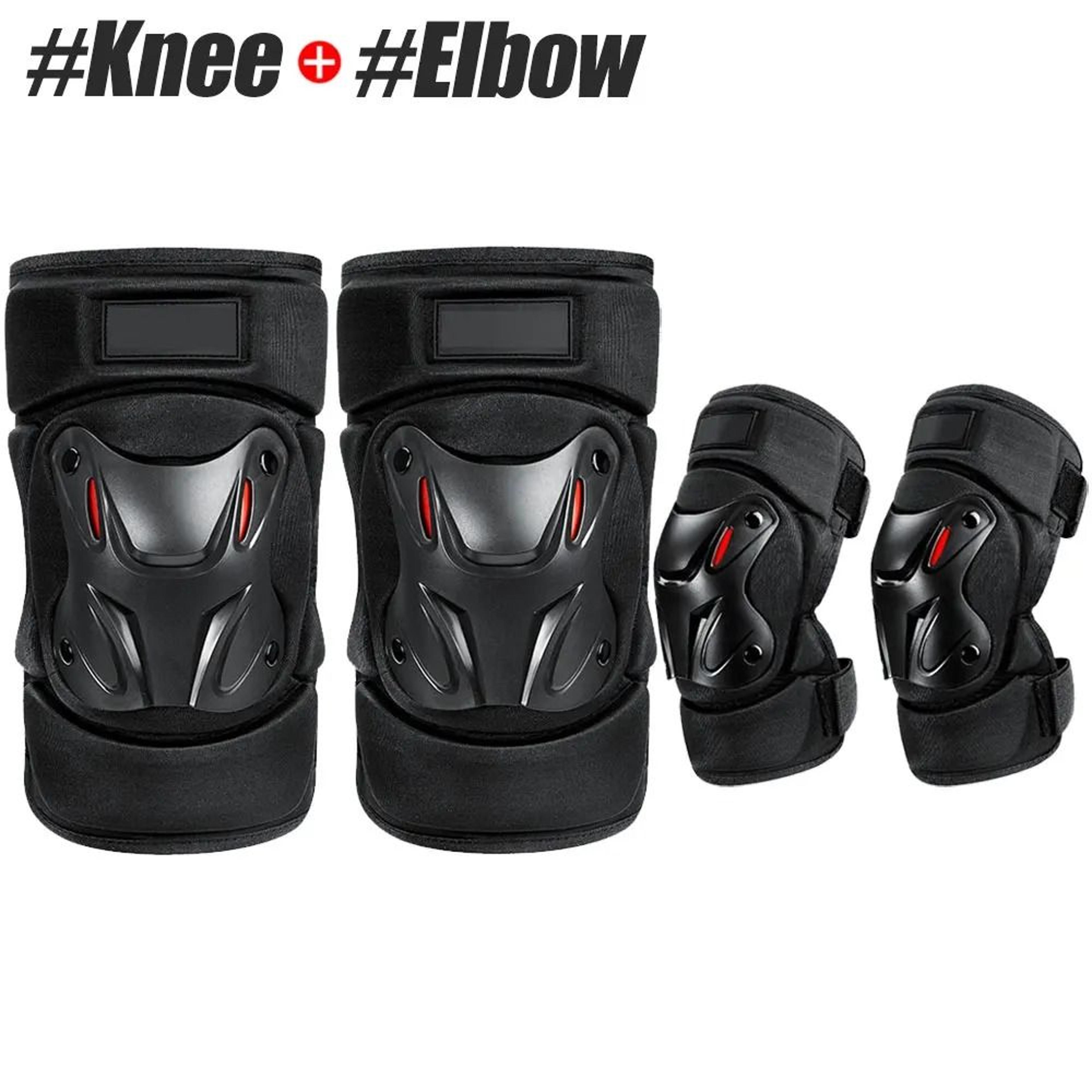 Shock Absorbing Motorcycle Knee And Elbow Pads Pair 3