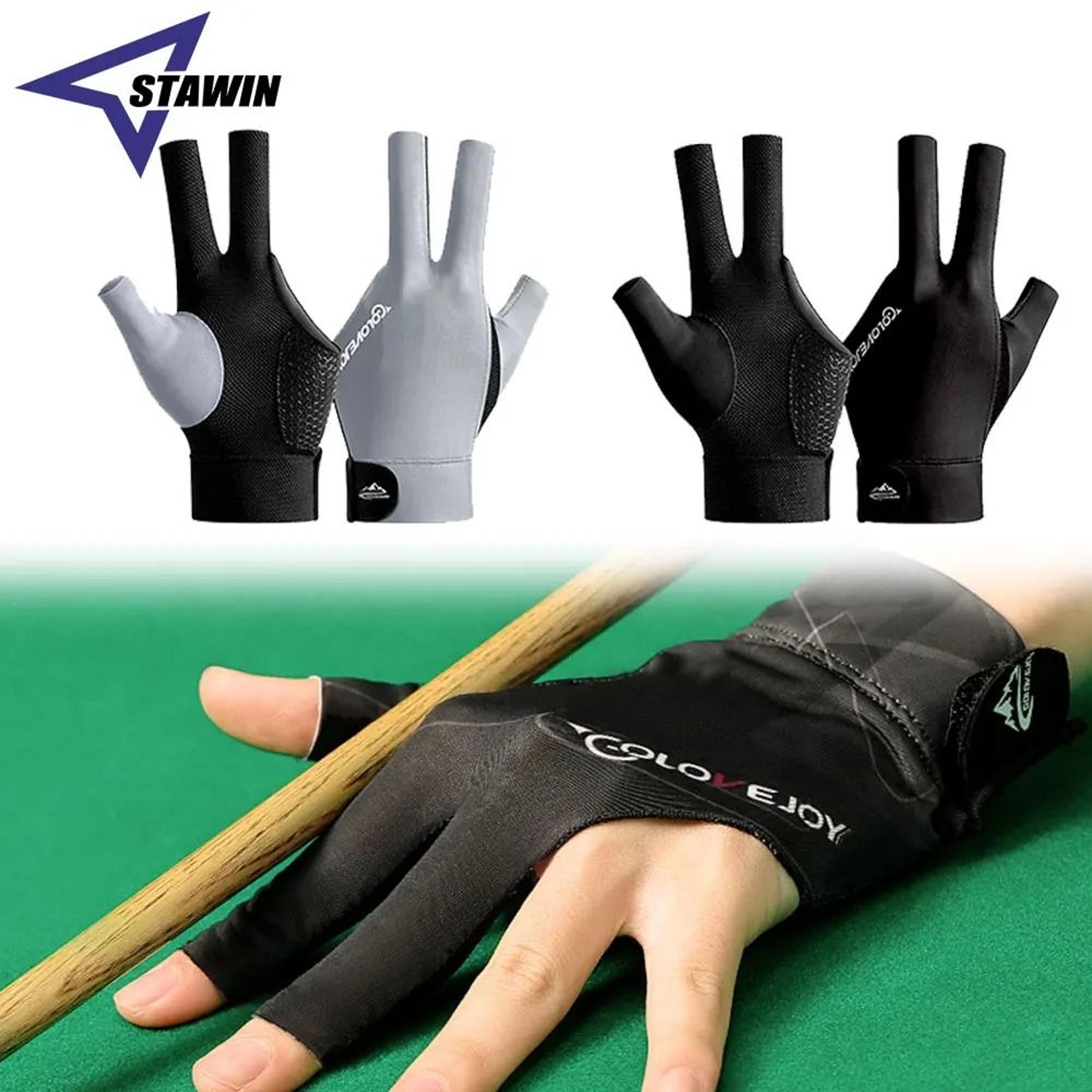 open three finger billiard cue glove for left hand
