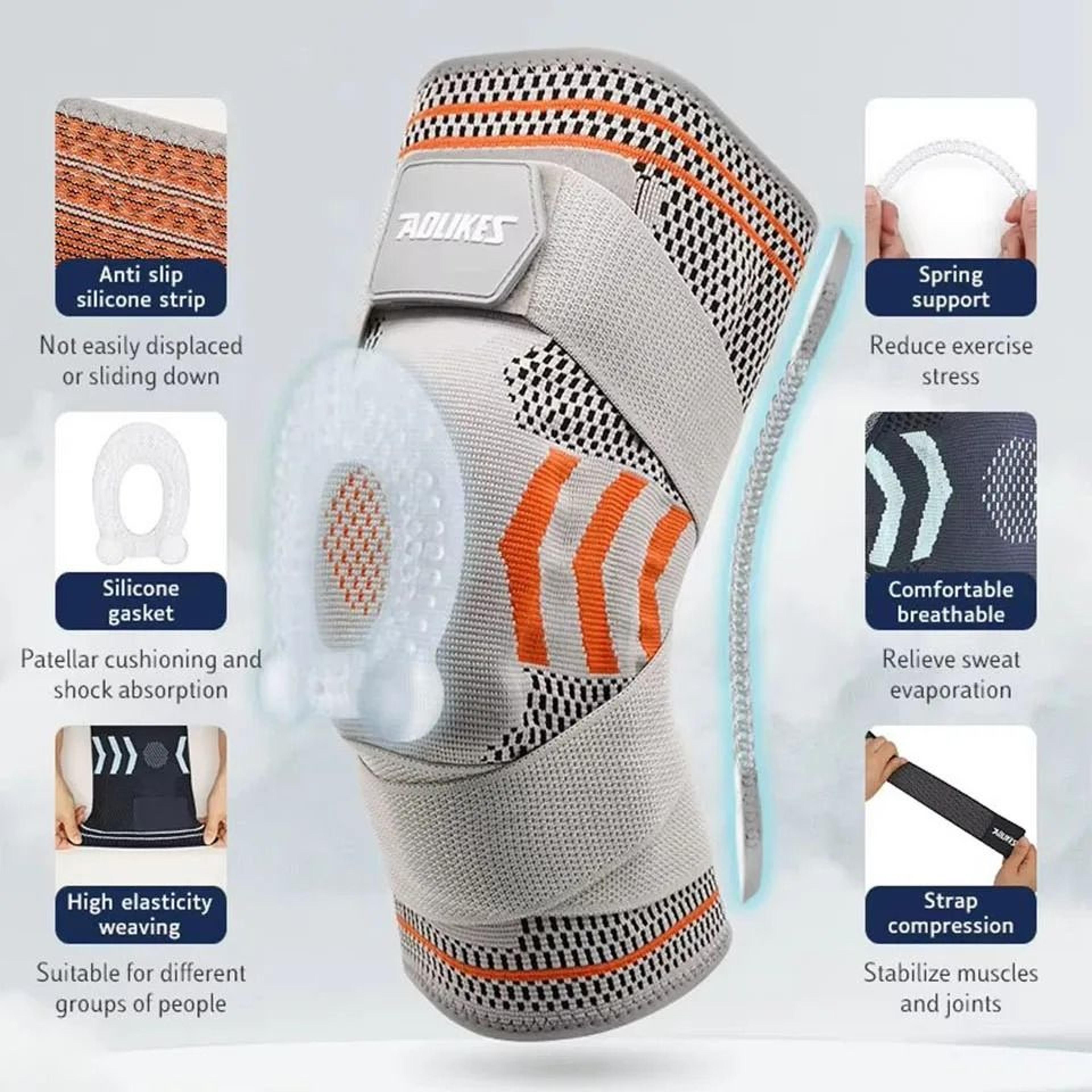 AOLIKES Adjustable Knee Brace With Compression Straps 4