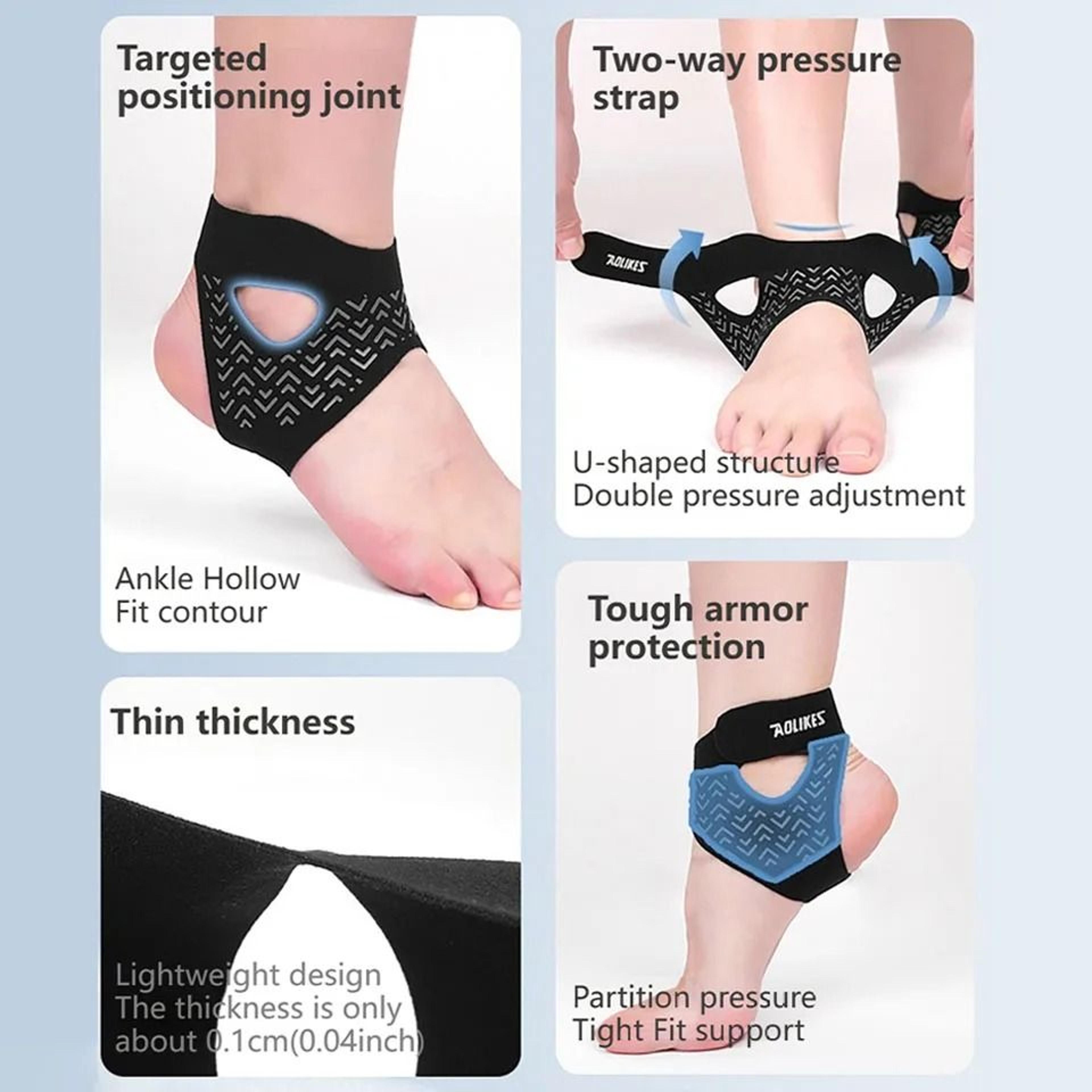 AOLIKES Ultra Thin Adjustable Ankle Brace With Bidirectional Straps For Sports Stability Support 5