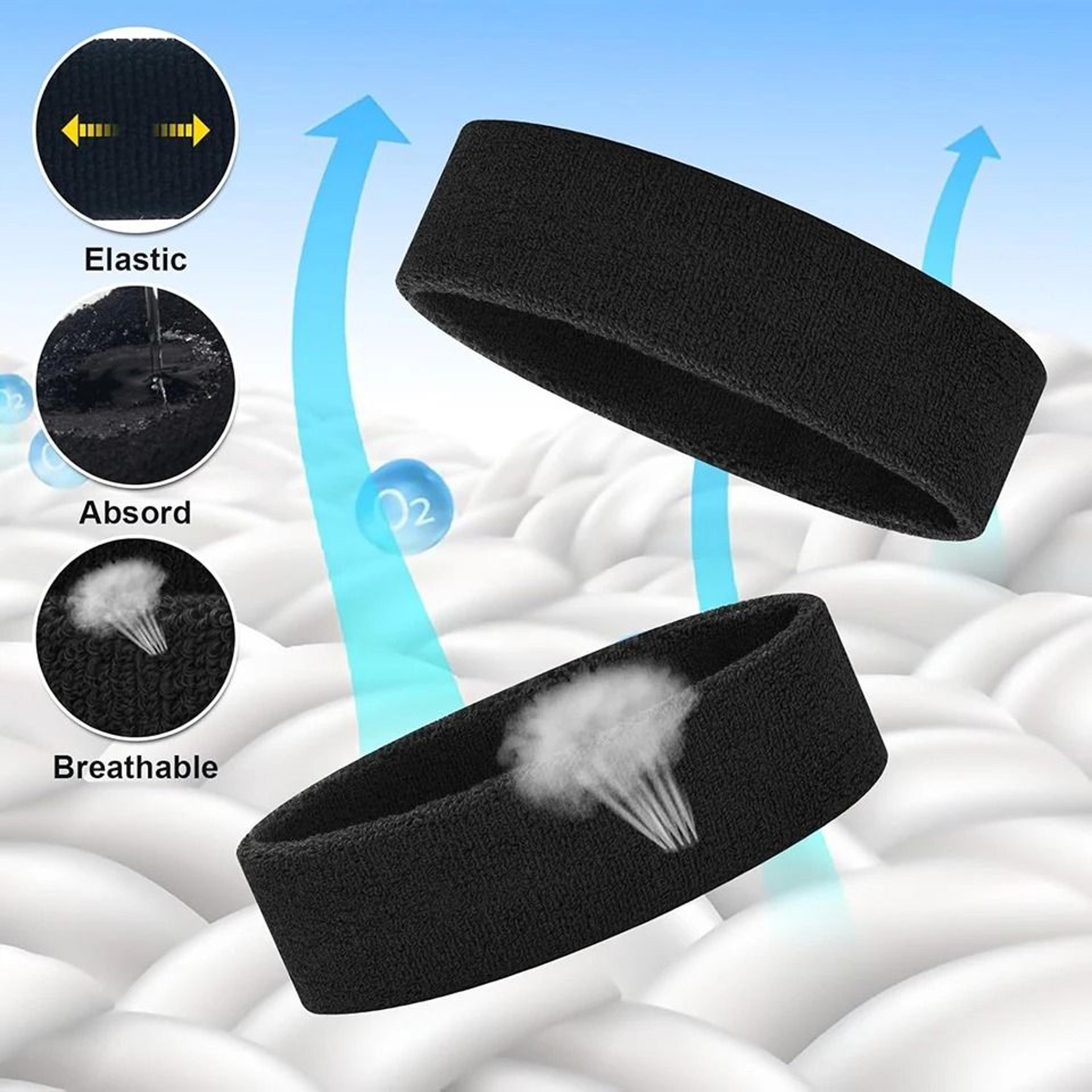 AOLIKES Moisture Wicking Cotton Sports Headband For Tennis Basketball Football And Fitness Training 29