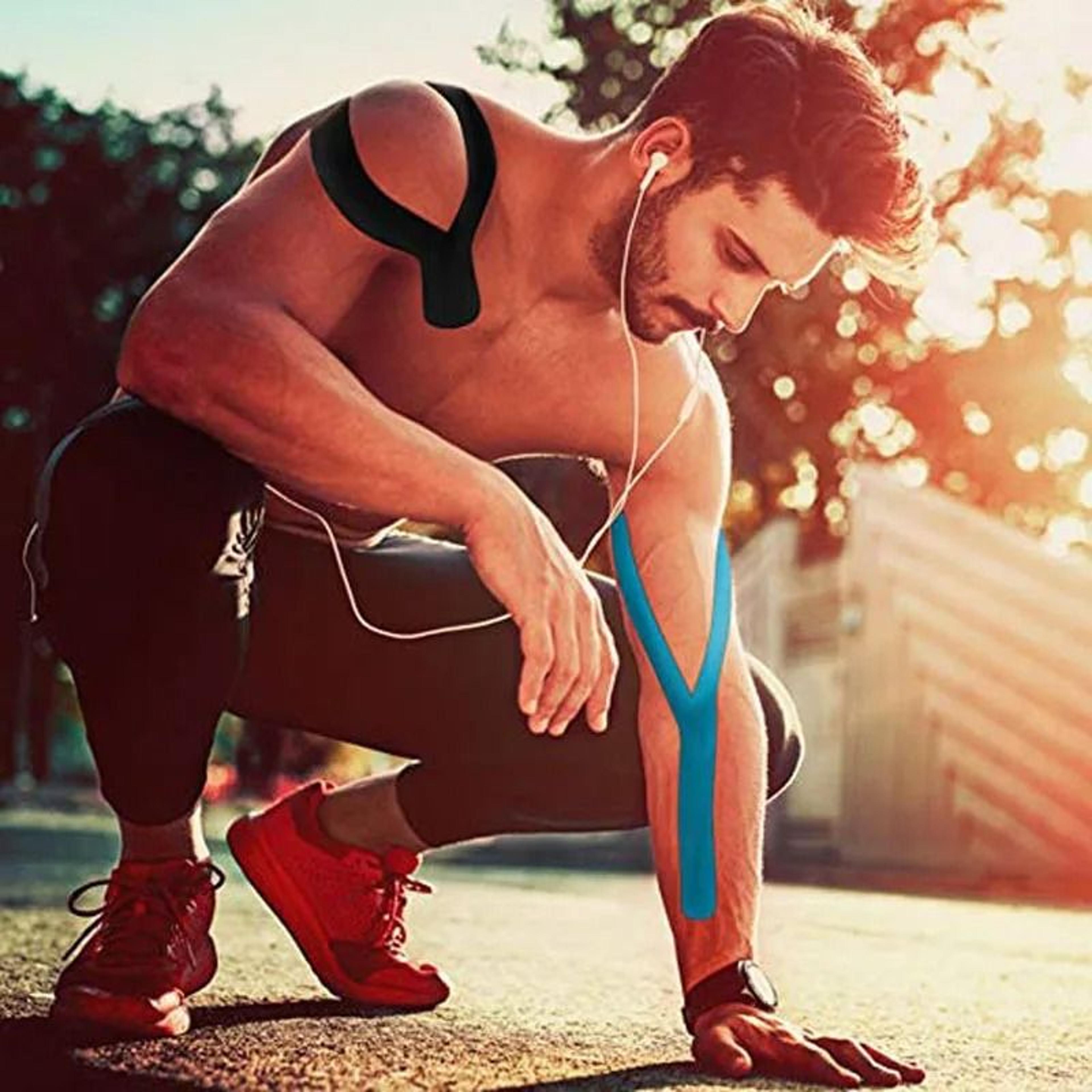 AOLIKES Waterproof Kinesiology Tape For Muscle Support Sports Training And Active Recovery 17