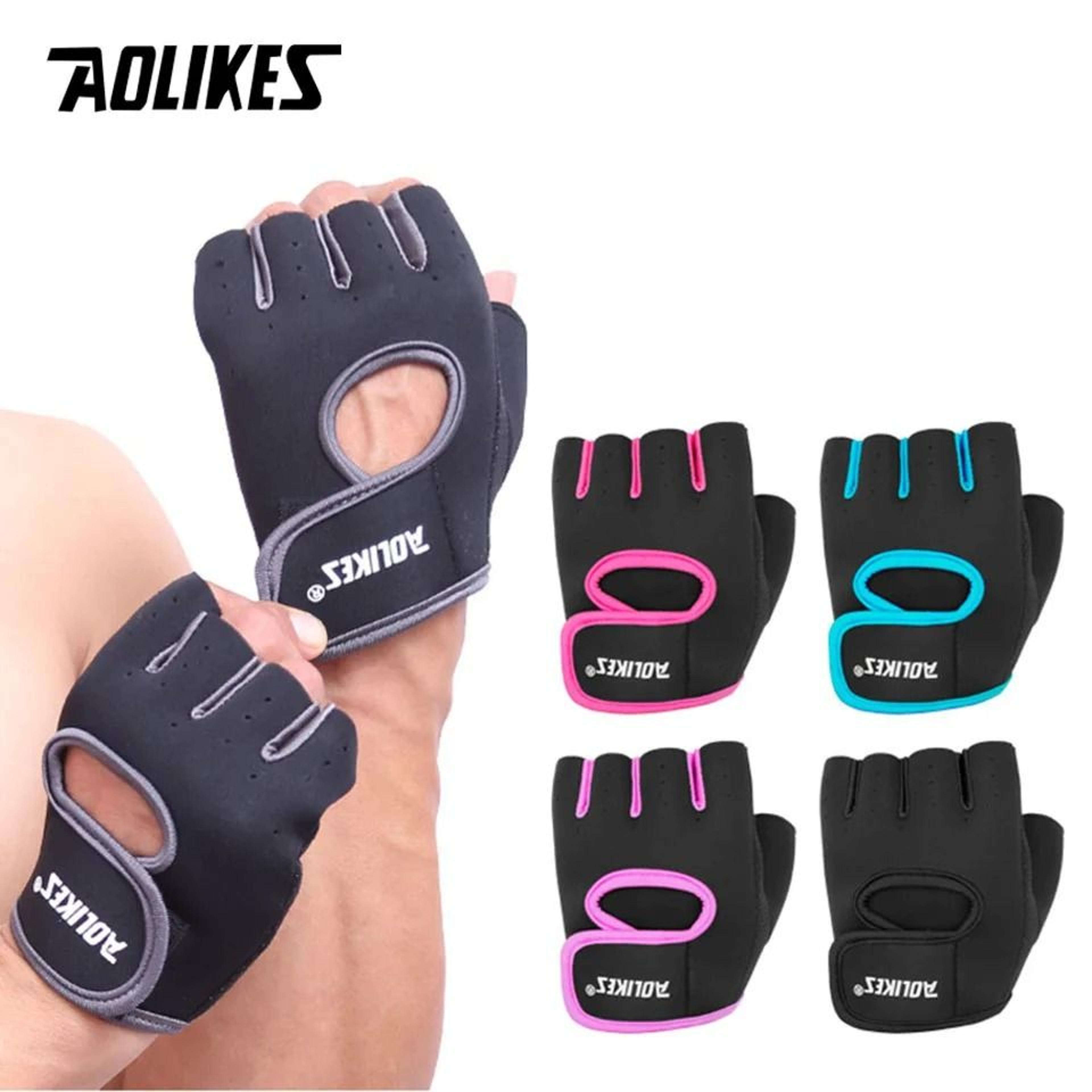 AOLIKES Breathable Fingerless Weightlifting Gloves For Gym Fitness Powerlifting And Cycling Trainin 0