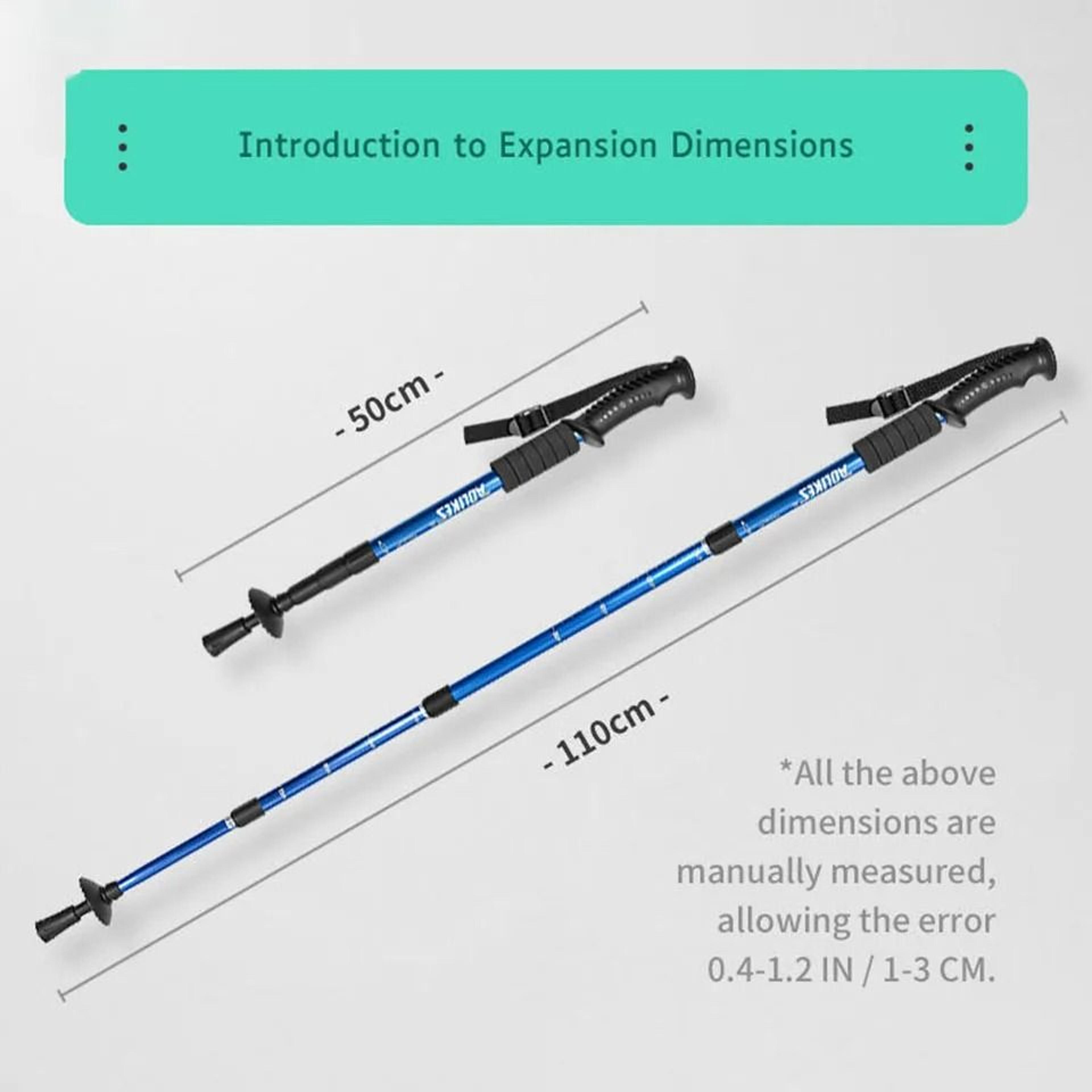 AOLIKES Ultralight Adjustable Trekking Pole With Shock Absorption For Hiking And Walking 7