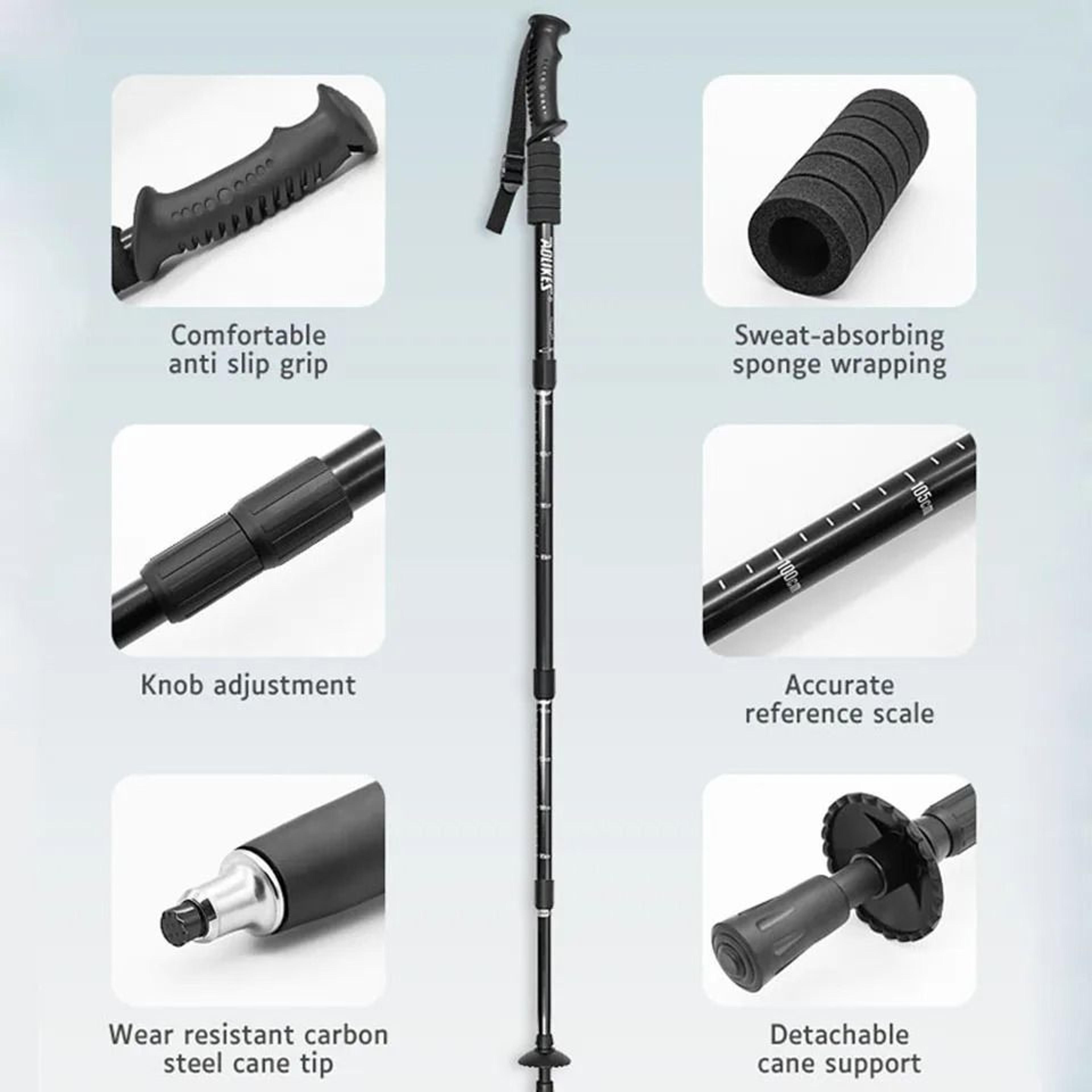 AOLIKES Ultralight Adjustable Trekking Pole With Shock Absorption For Hiking And Walking 10