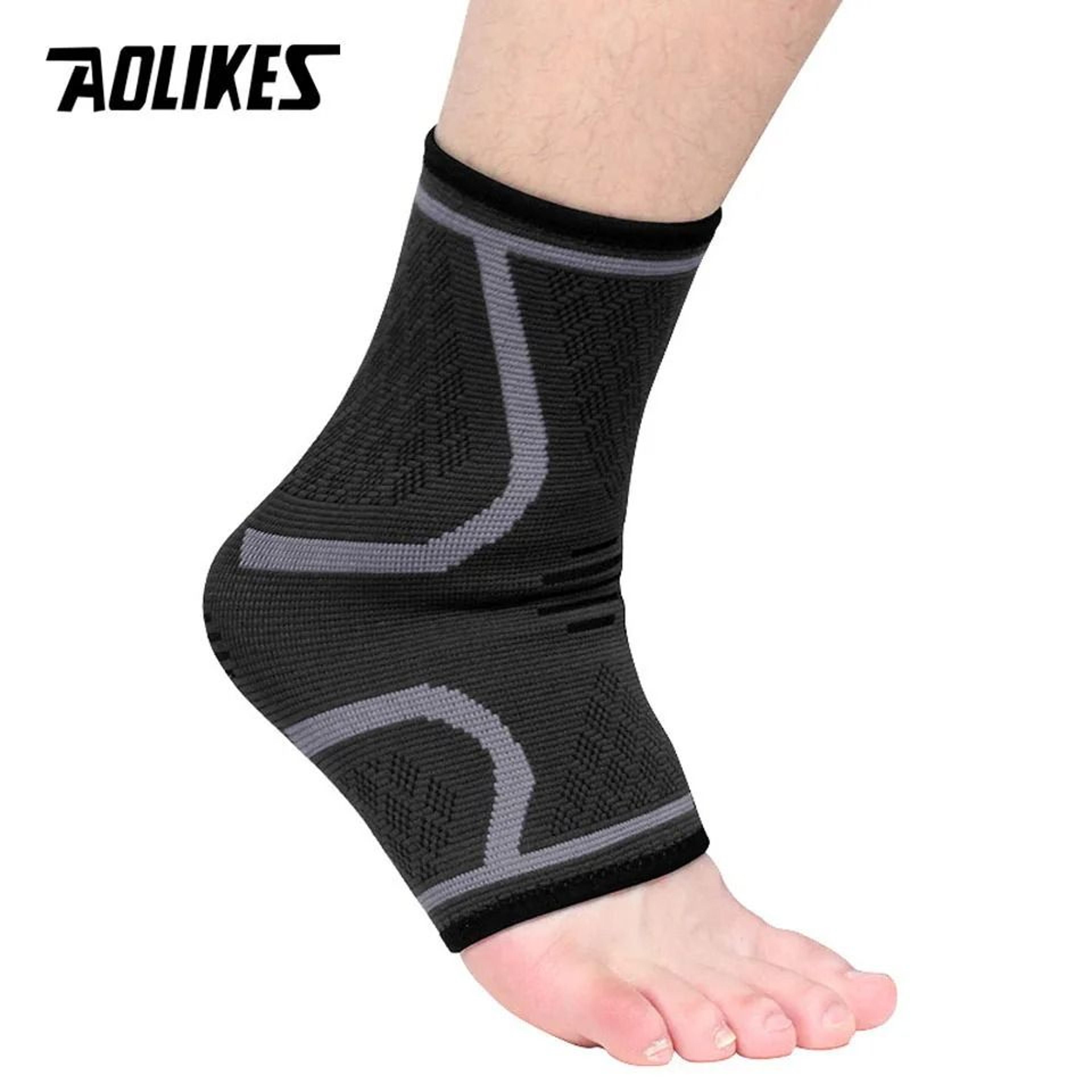 AOLIKES Adjustable Compression Ankle Brace With Support Wrap For Sports And Sprain Recovery 1