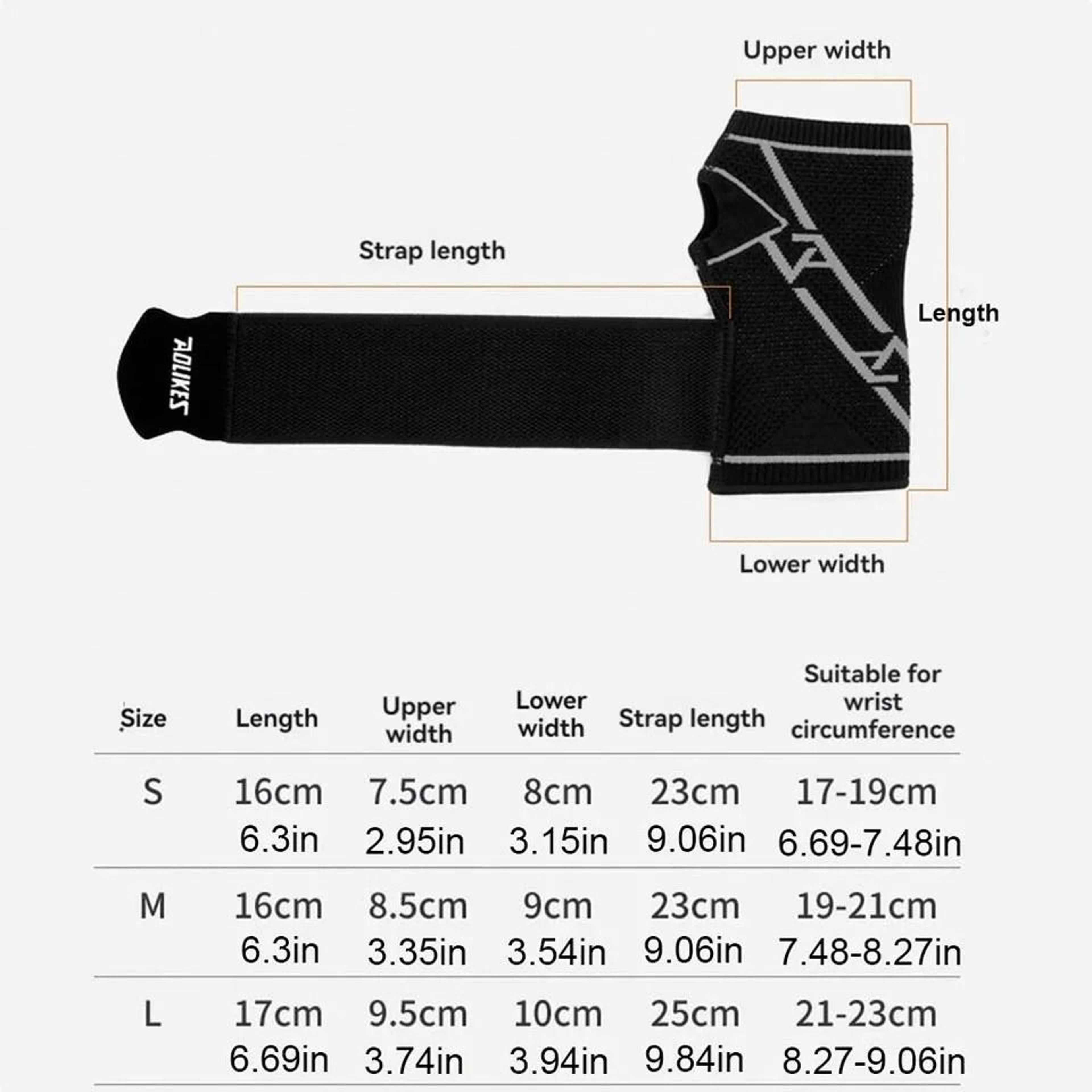 AOLIKES Adjustable Elastic Wrist Support Brace For Sports Sprains Work And Daily Protection 8