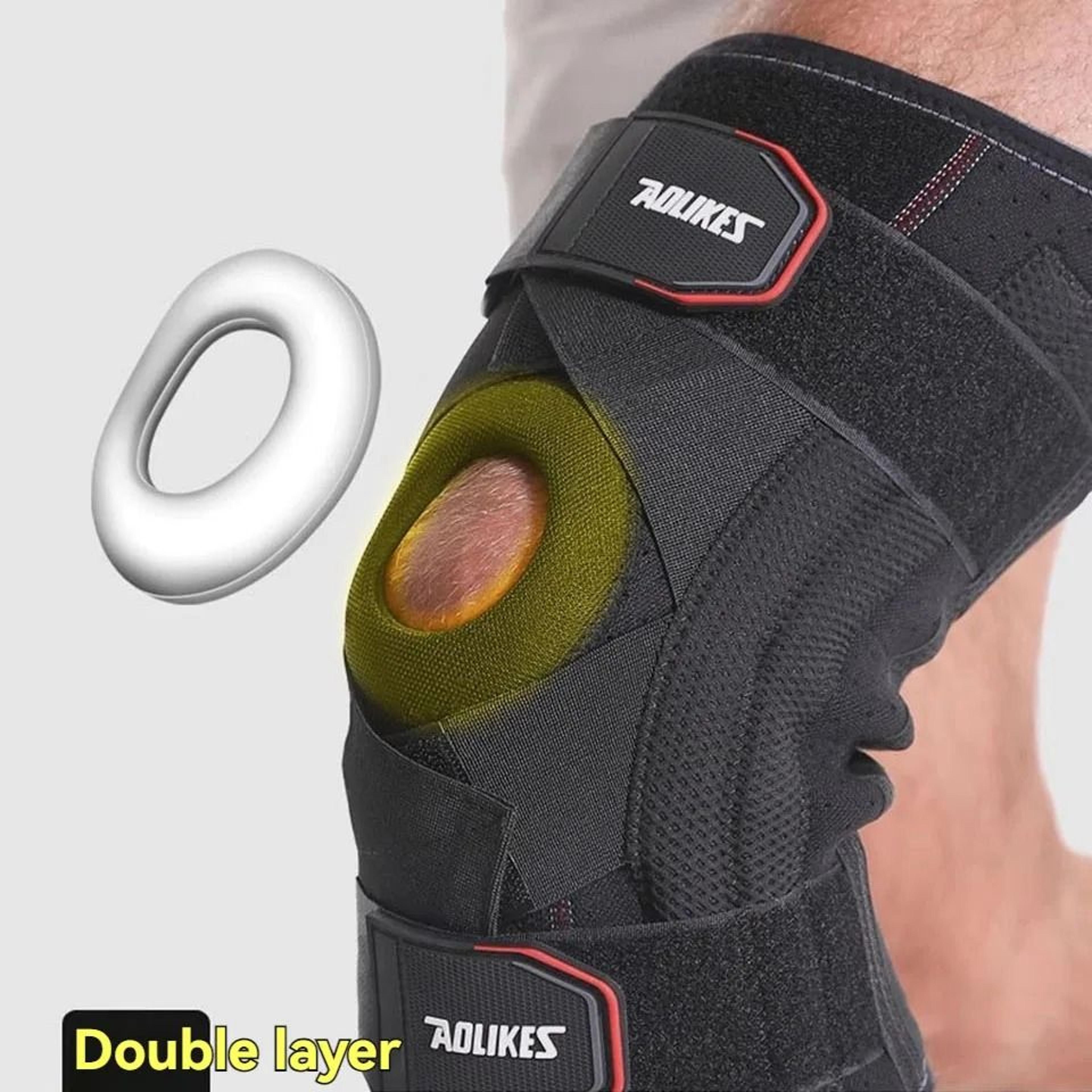 AOLIKES Non Slip Compression Knee Sleeve With Shock Absorbing Pad For Sports And Work 5