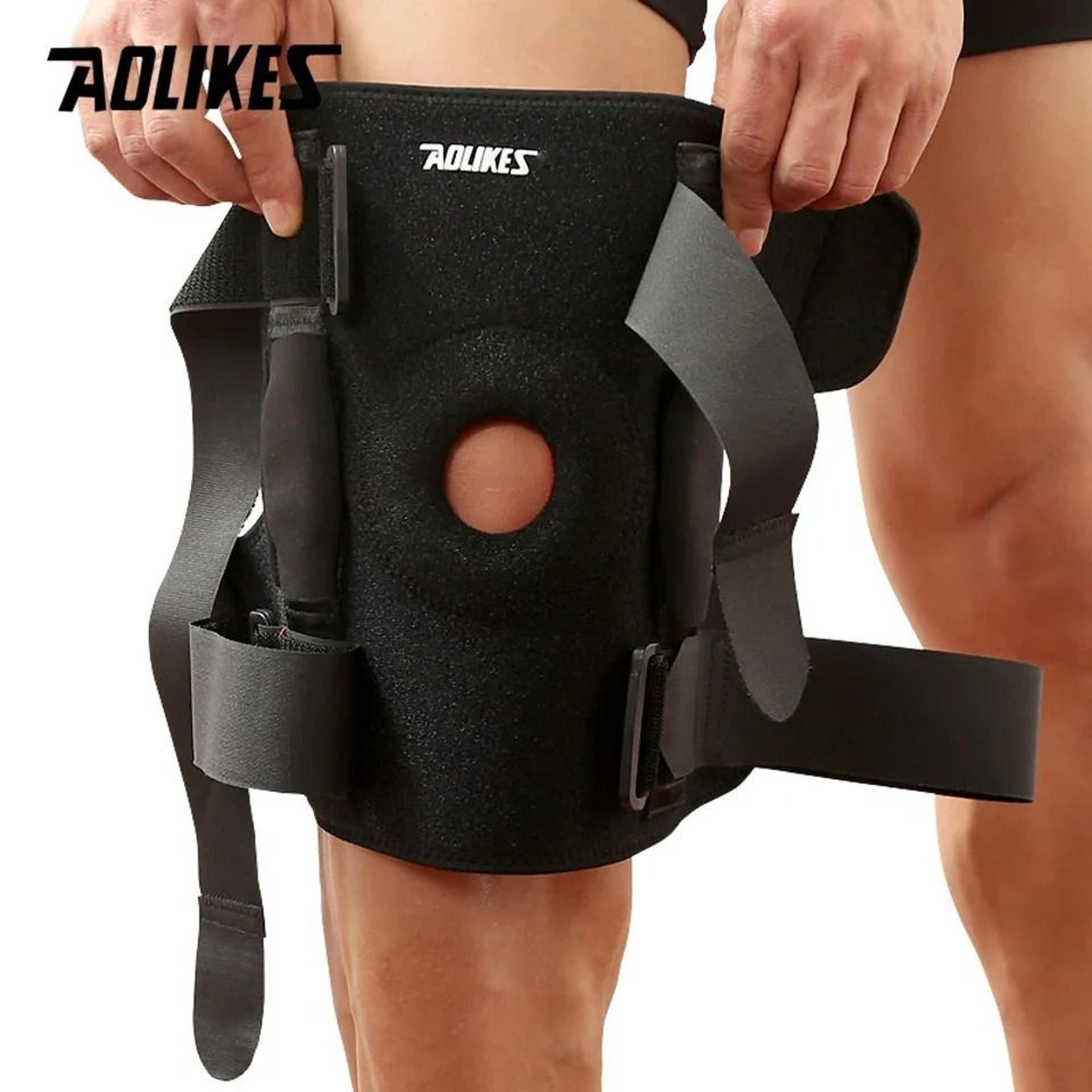 AOLIKES Adjustable Aluminum Stabilizer Knee Brace For Hiking Cycling And Outdoor Joint Support 4