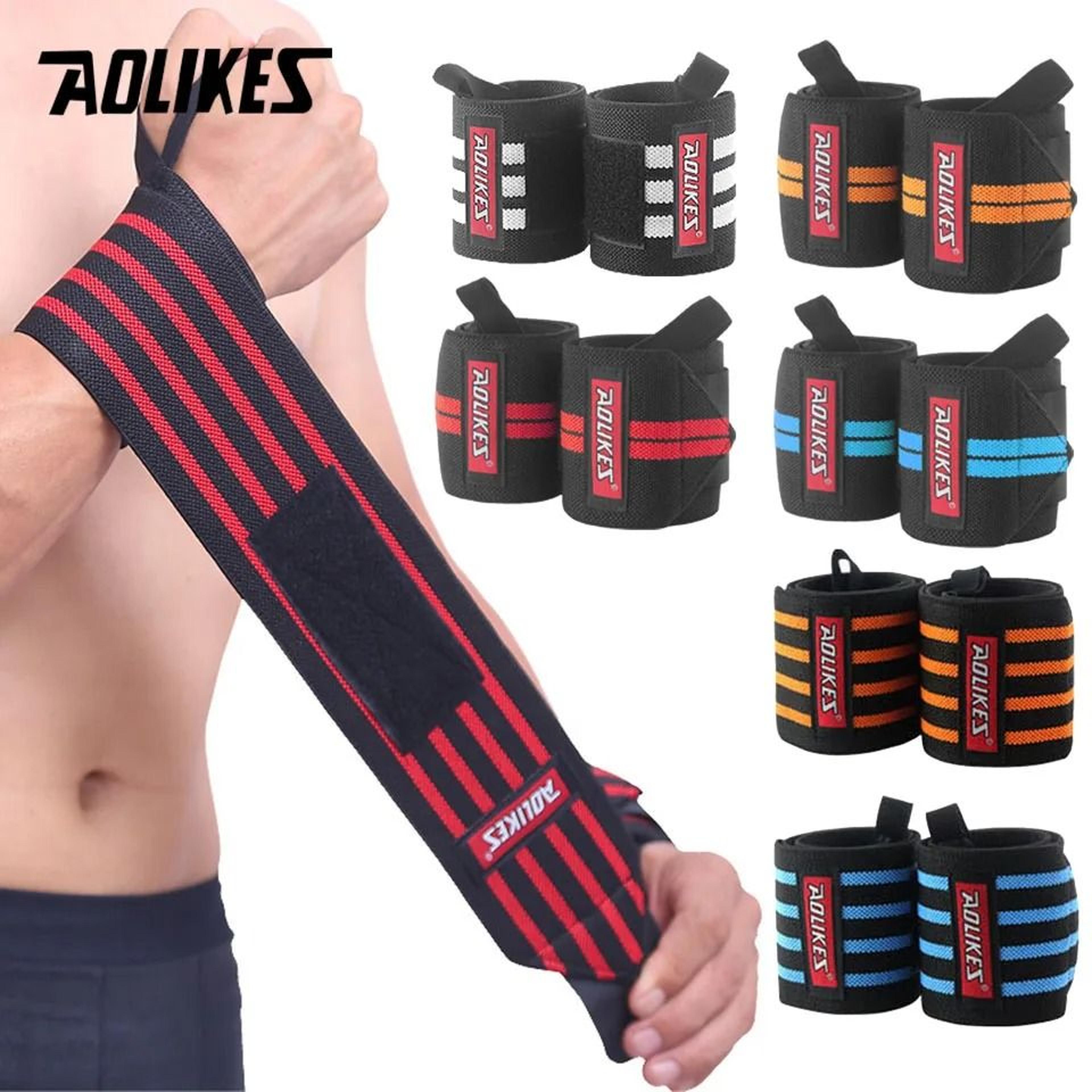 AOLIKES Adjustable Weightlifting Wrist Wraps For Powerlifting Strength Training And Gym Support 14
