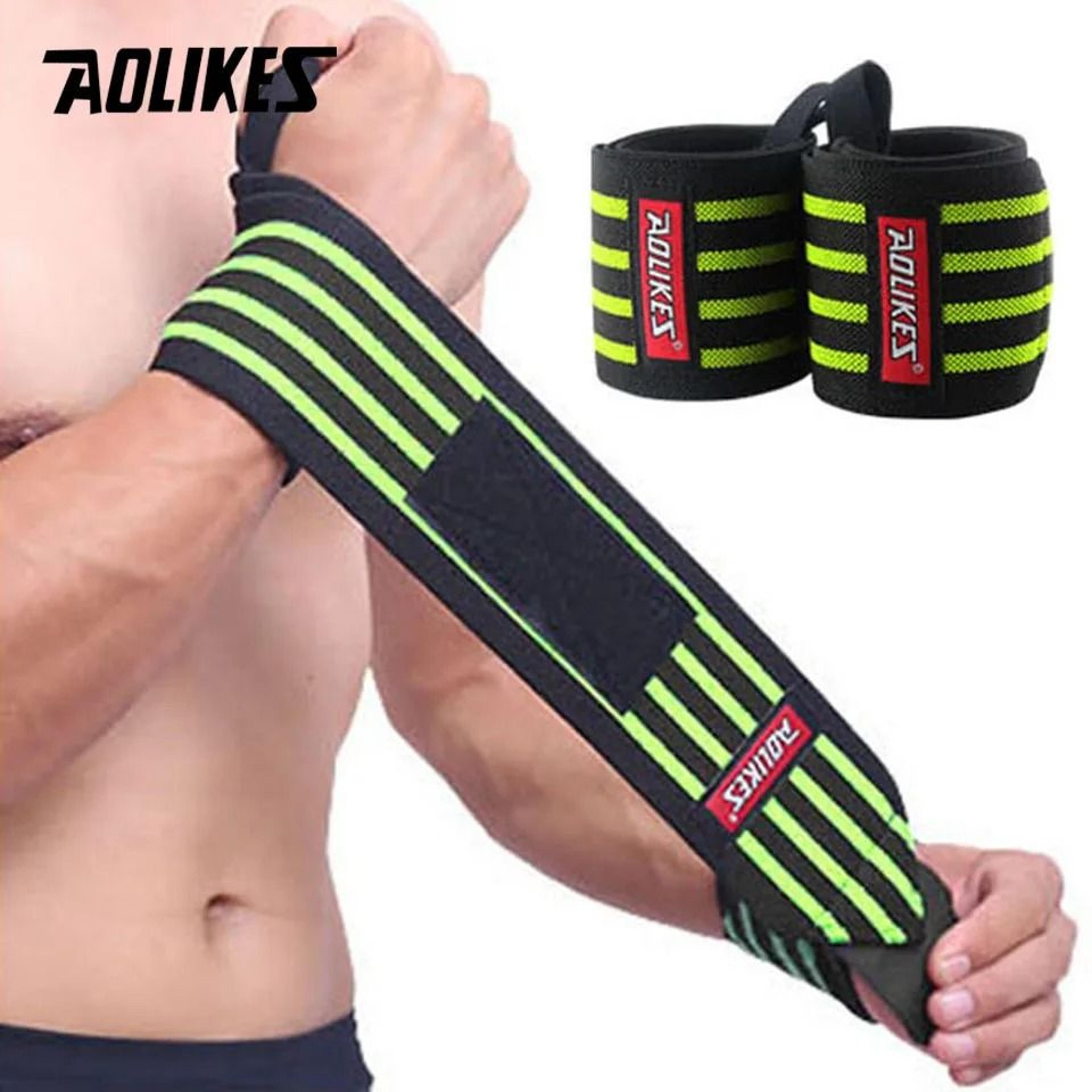 AOLIKES Adjustable Weightlifting Wrist Wraps For Powerlifting Strength Training And Gym Support 8