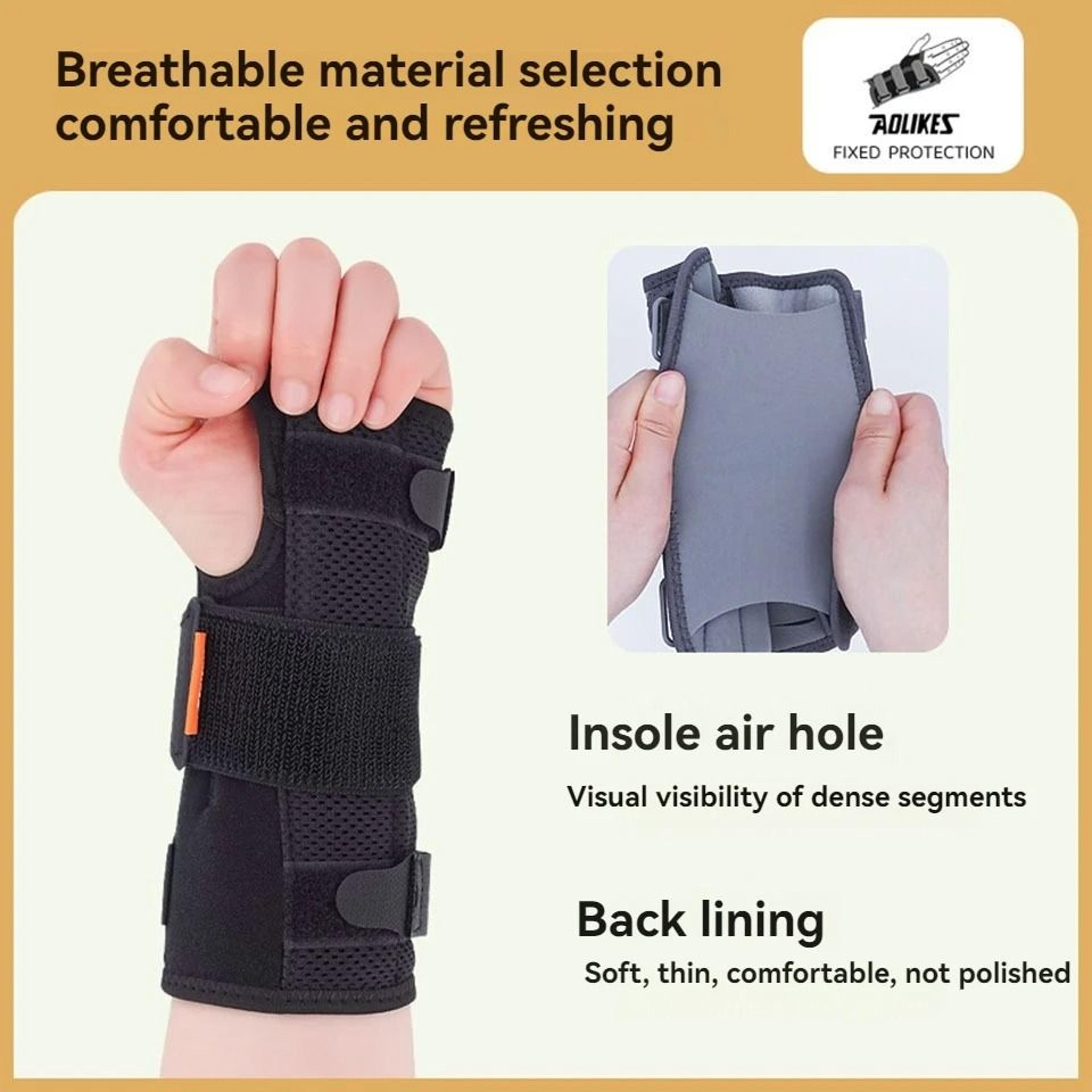 AOLIKES Adjustable Night Wrist Brace With Splints For Carpal Tunnel And Hand Support 8