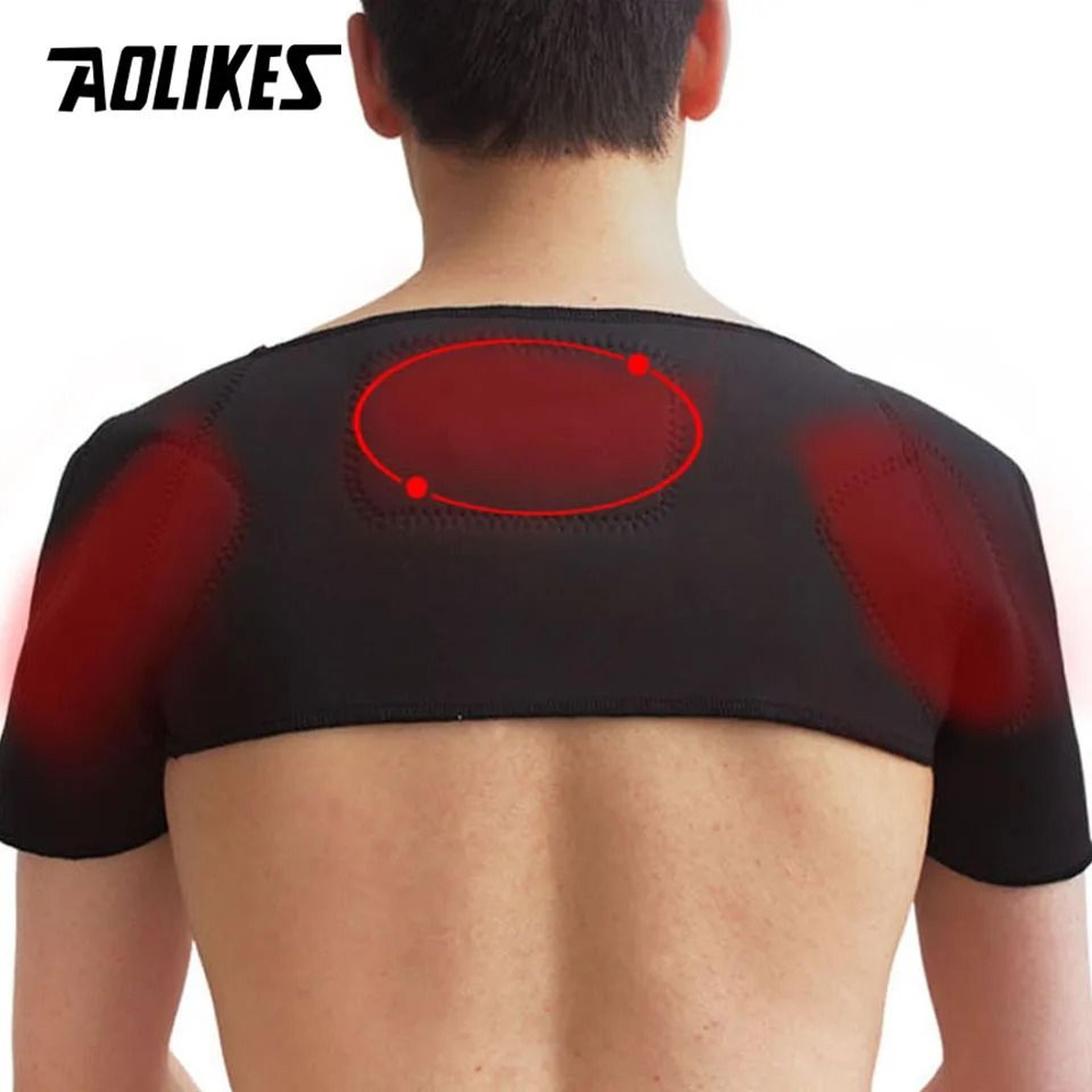 aolikes adjustable self heating tourmaline shoulder support brace for daily comfort and warmth