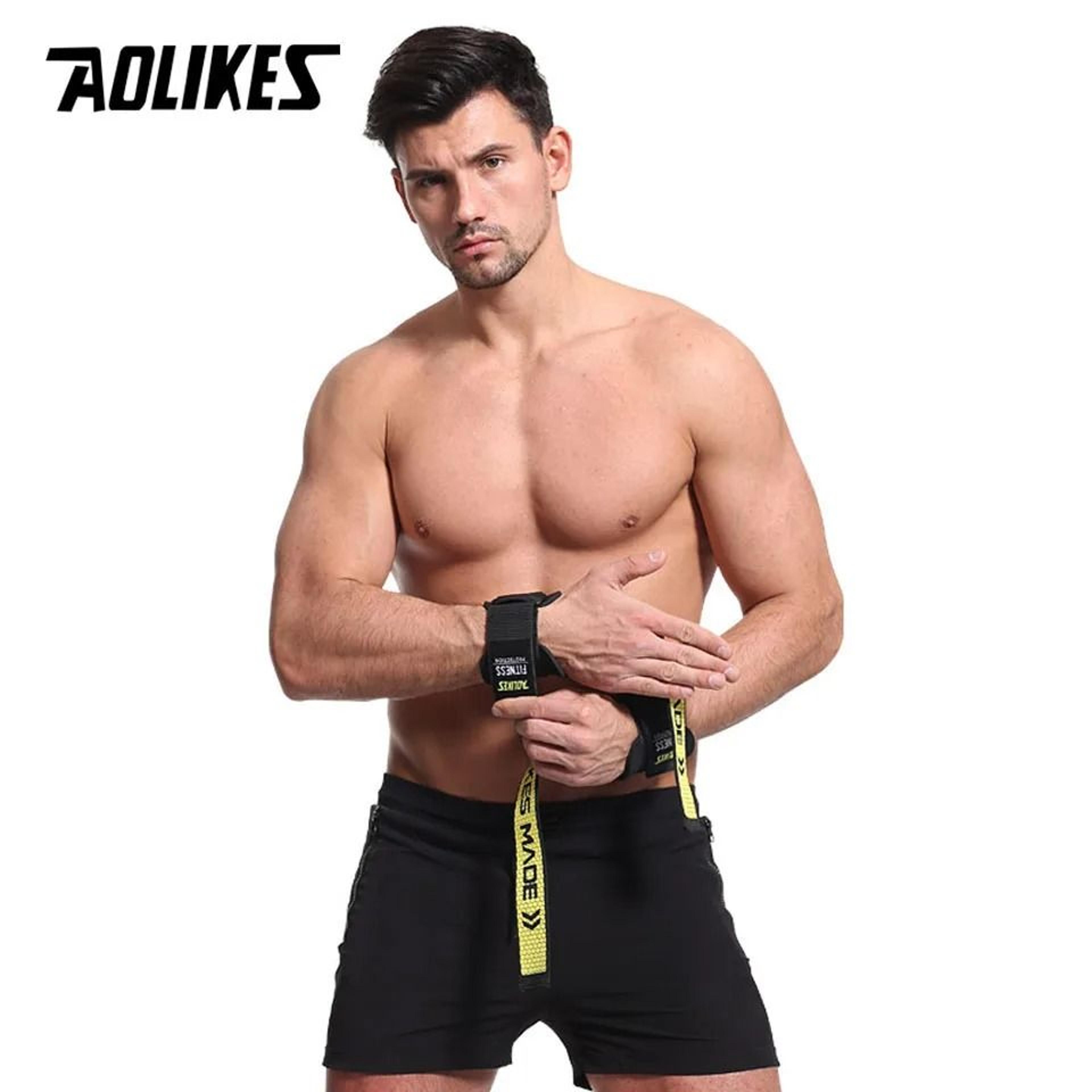 AOLIKES Weight Lifting Grips With Wrist Support 3