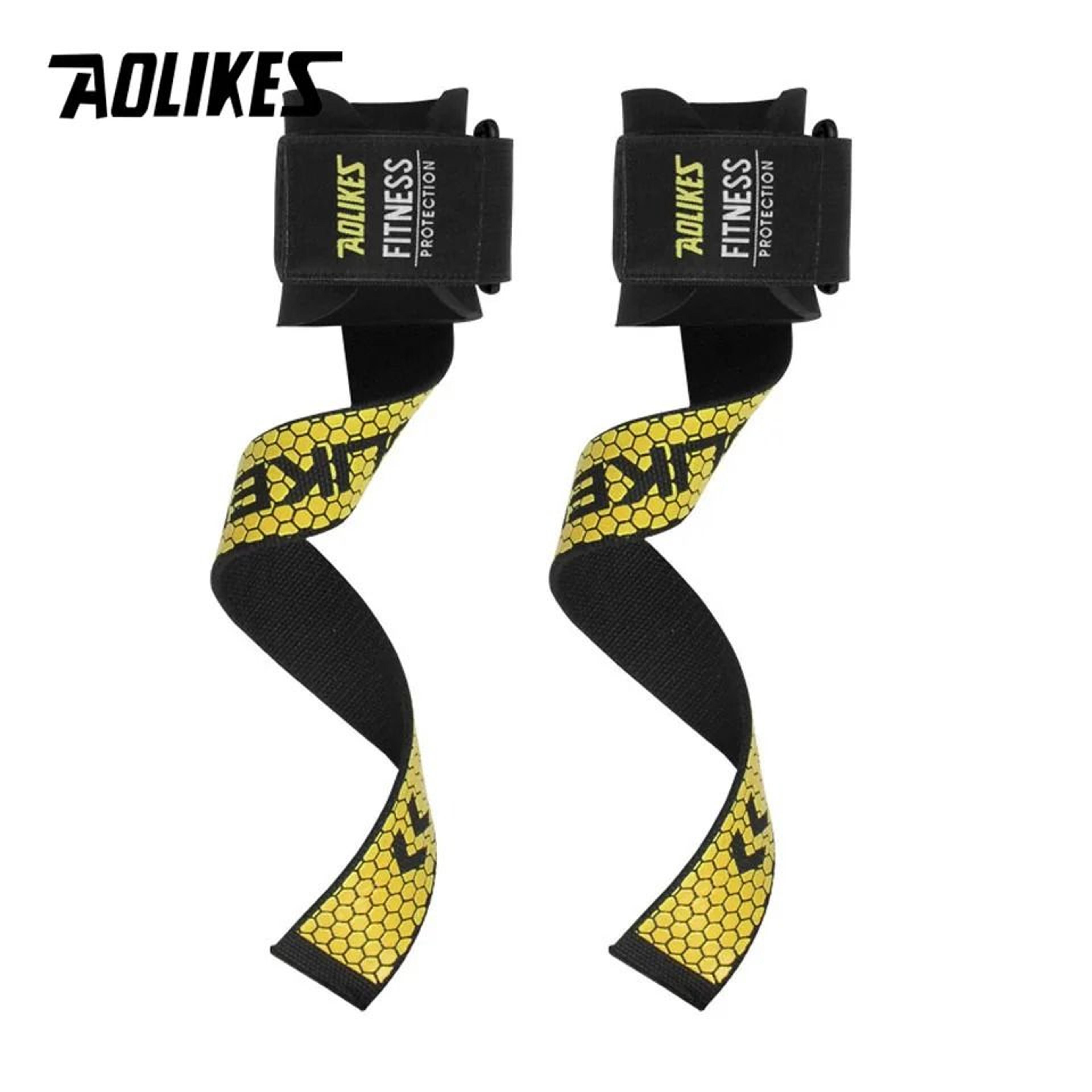 AOLIKES Weight Lifting Grips With Wrist Support 1