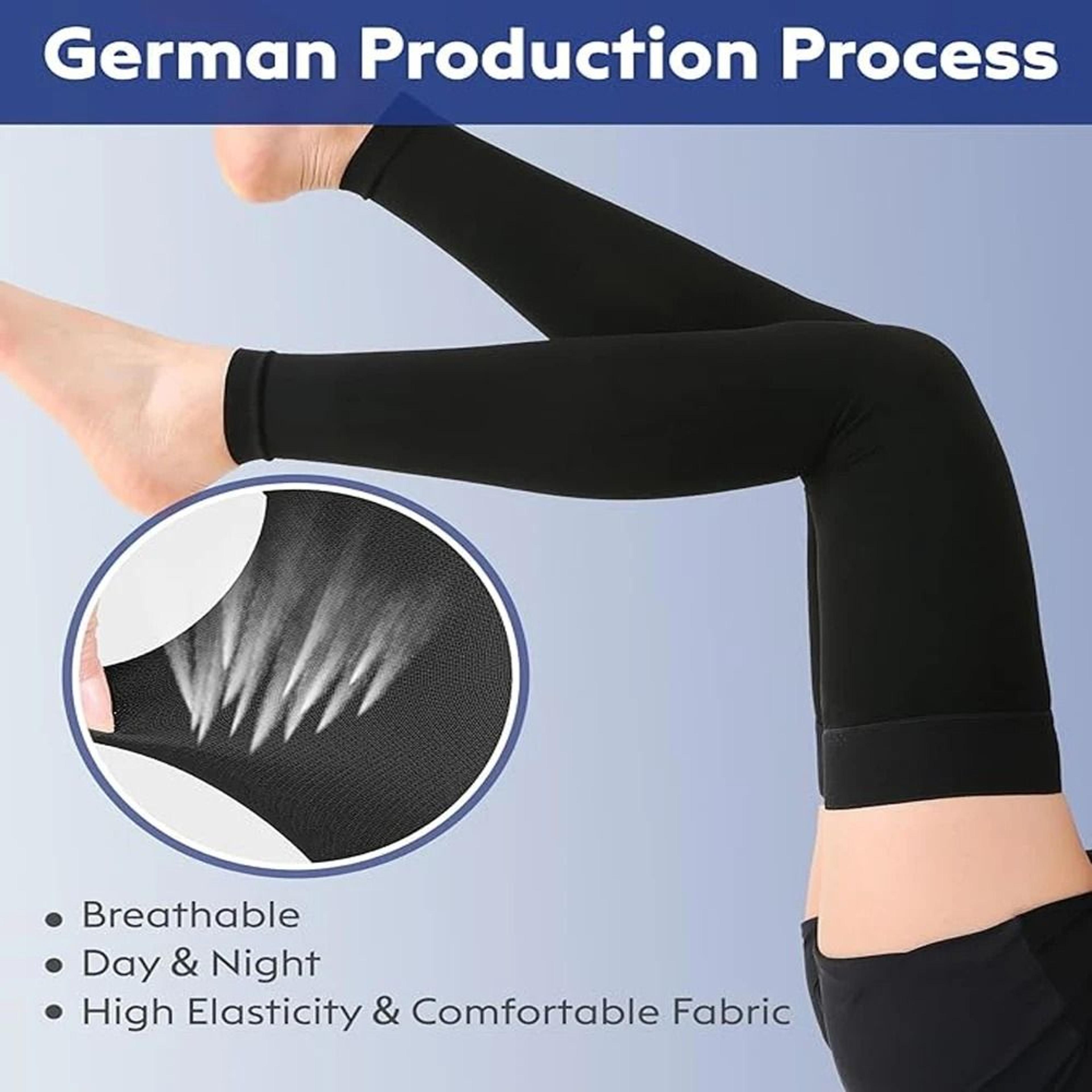 Footless Thigh High Compression Stockings With Silicone Grip 5