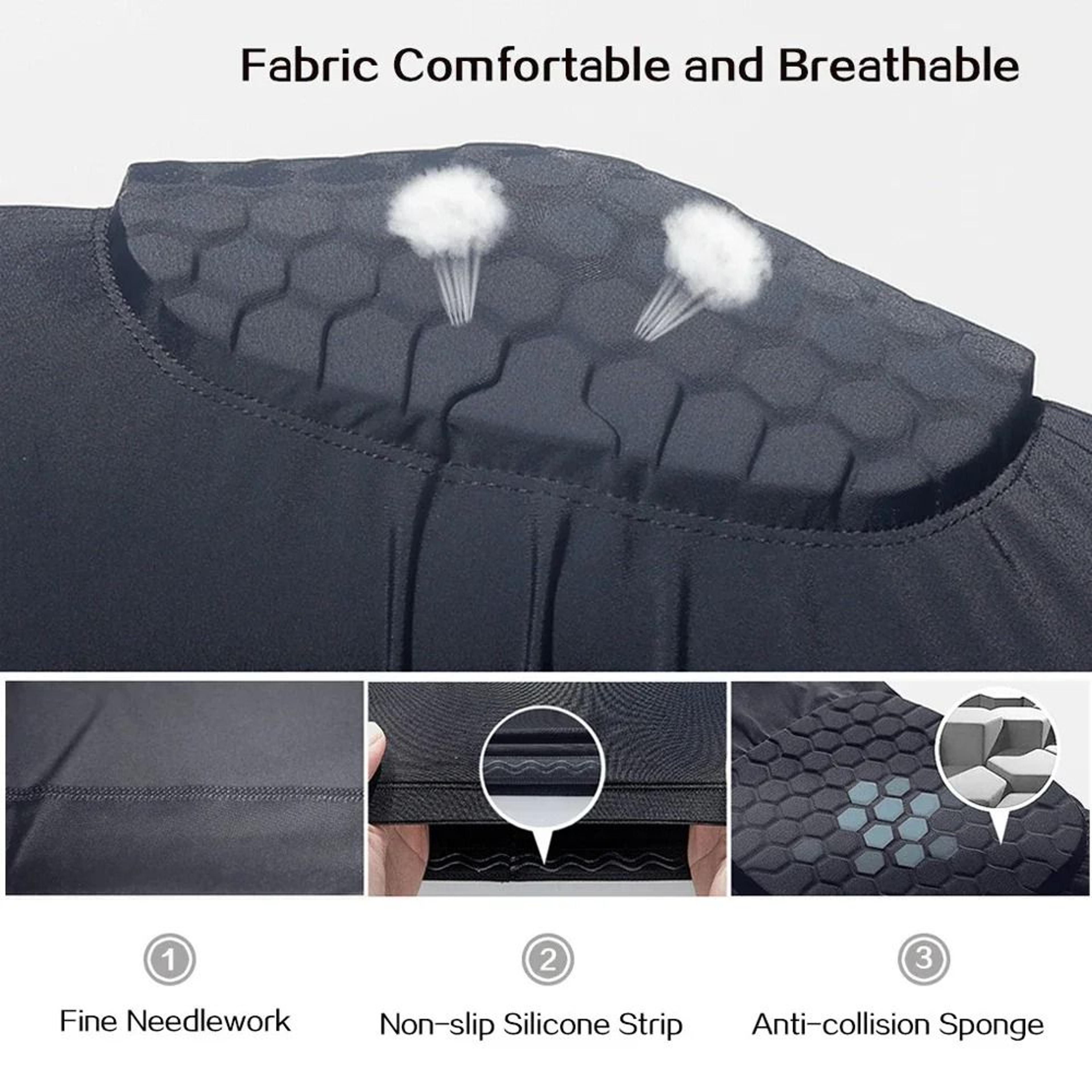 RGGMQQ Padded Arm Sleeve With Honeycomb Elbow Protection 7