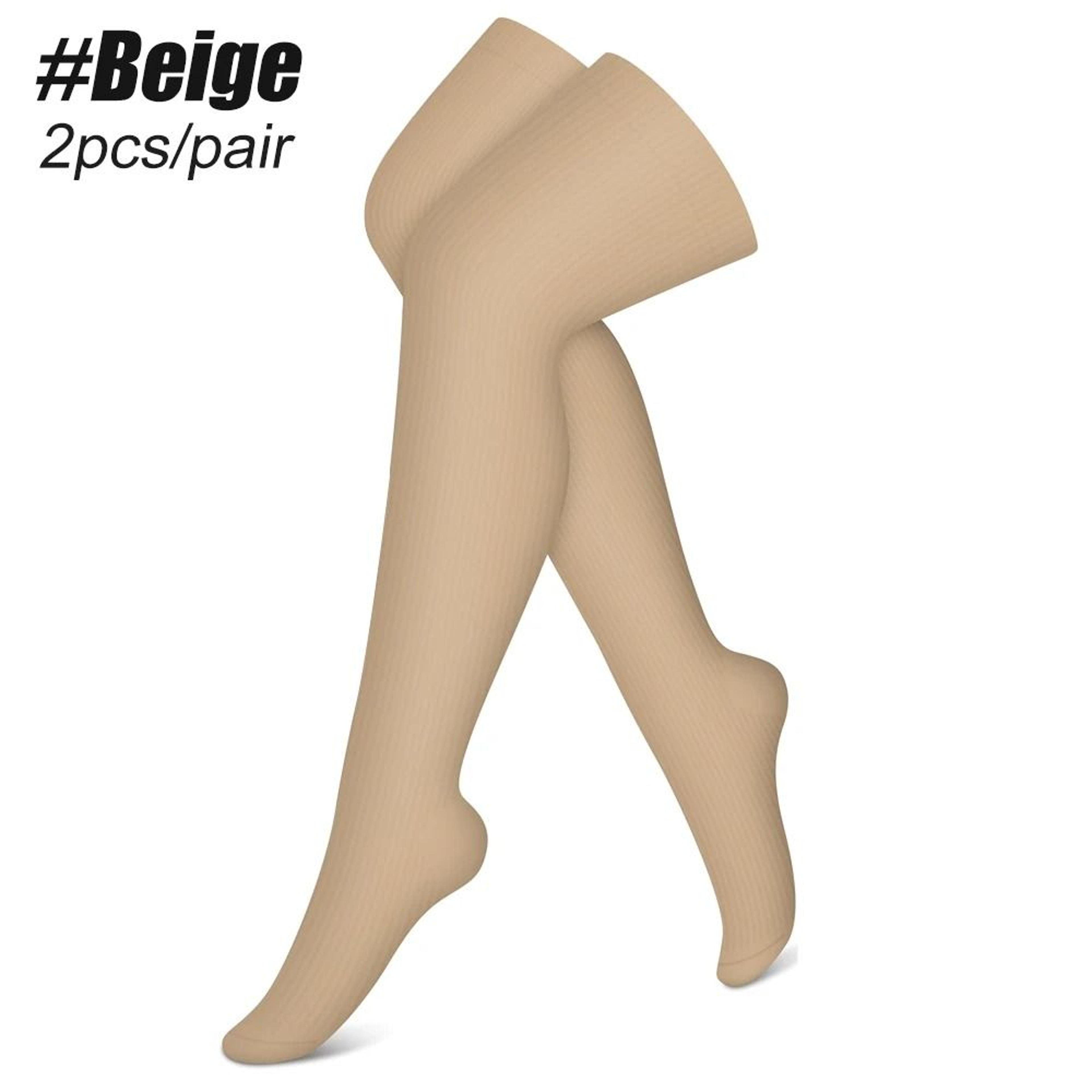 Thigh High 20 To 30 MmHg Compression Stockings With Silicone Grip 1