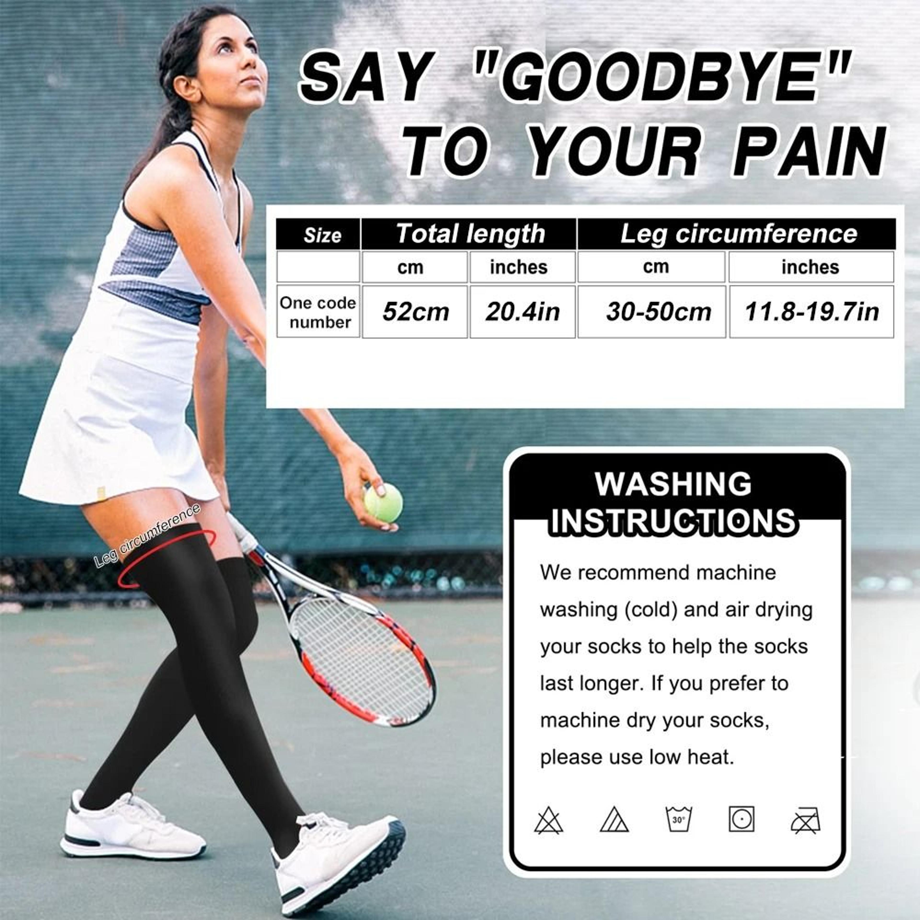 Thigh High 20 To 30 MmHg Compression Stockings With Silicone Grip 7