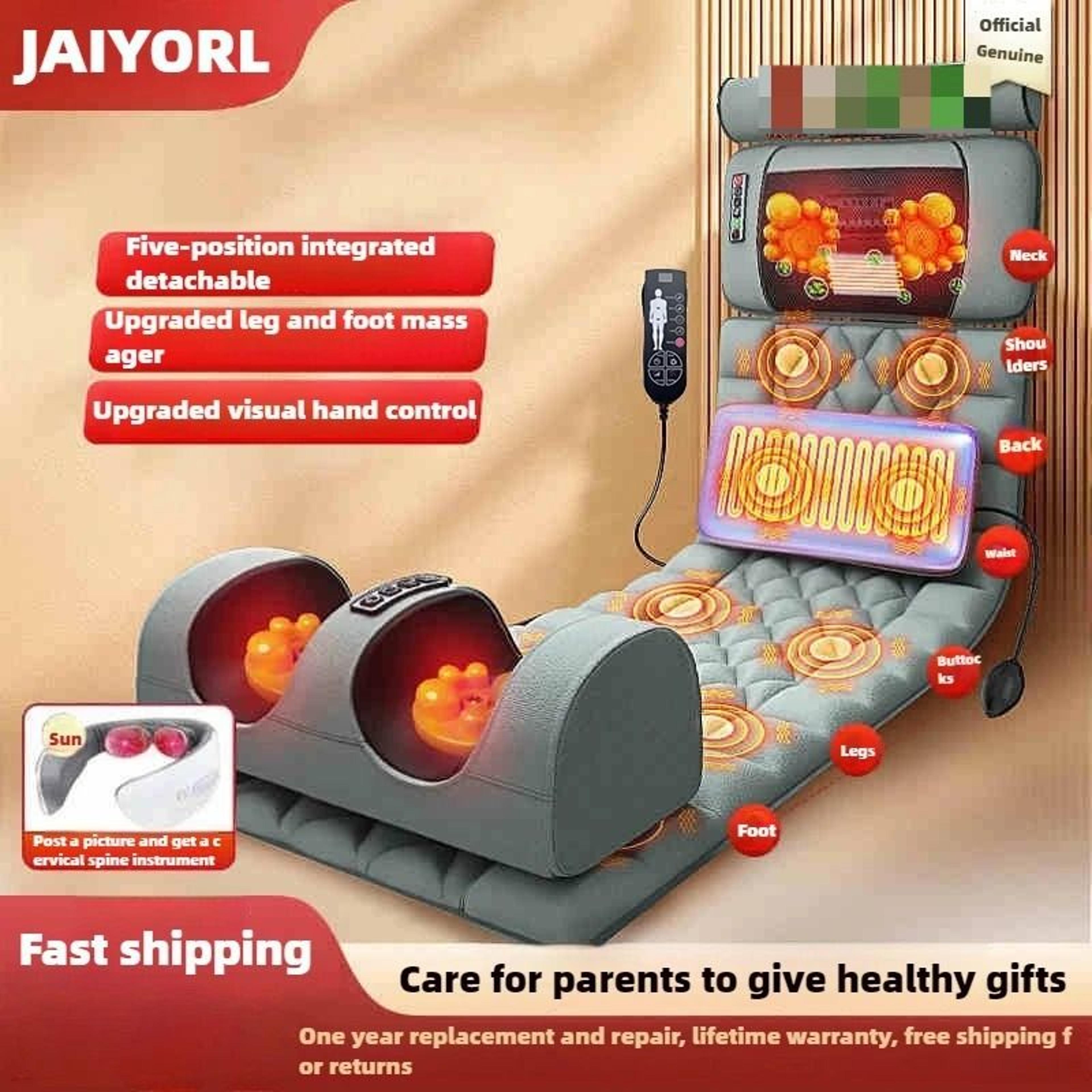 Full Body Massage Mattress With Heat Air Compression And Kneading 2