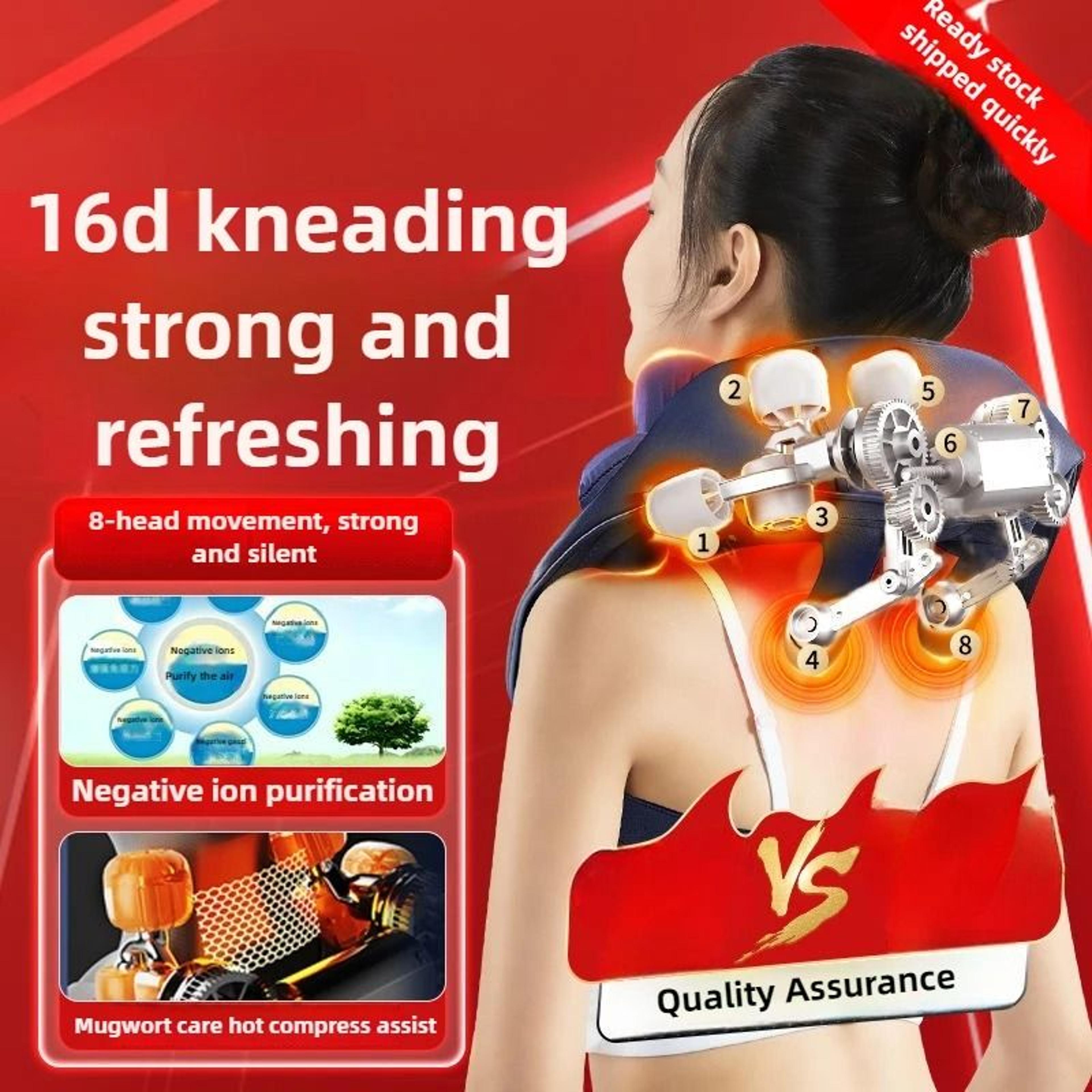 8 Head Wireless Neck And Shoulder Massager With Heat 1