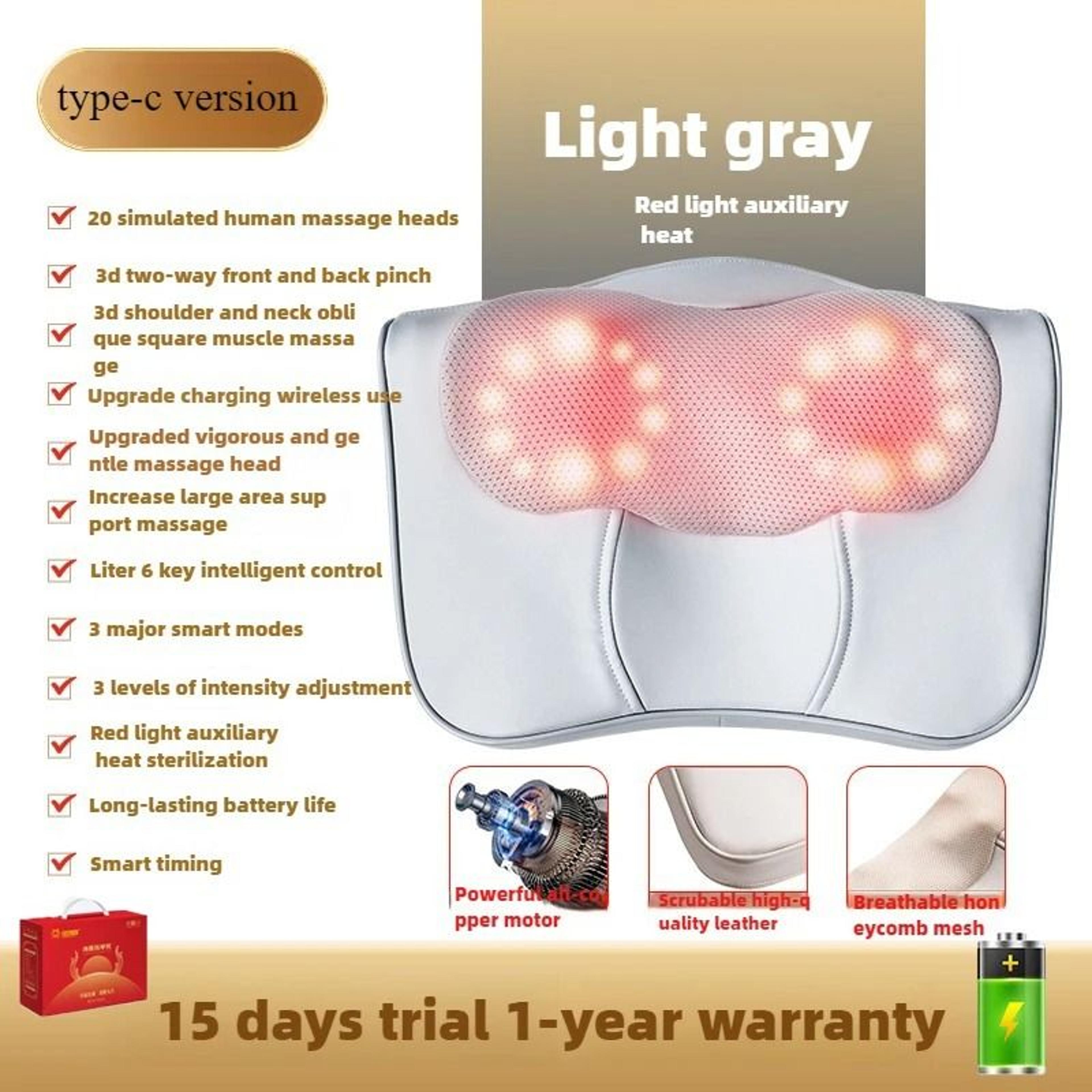 Heated Airbag Neck Massage Pillow For Full Body Relaxation 4