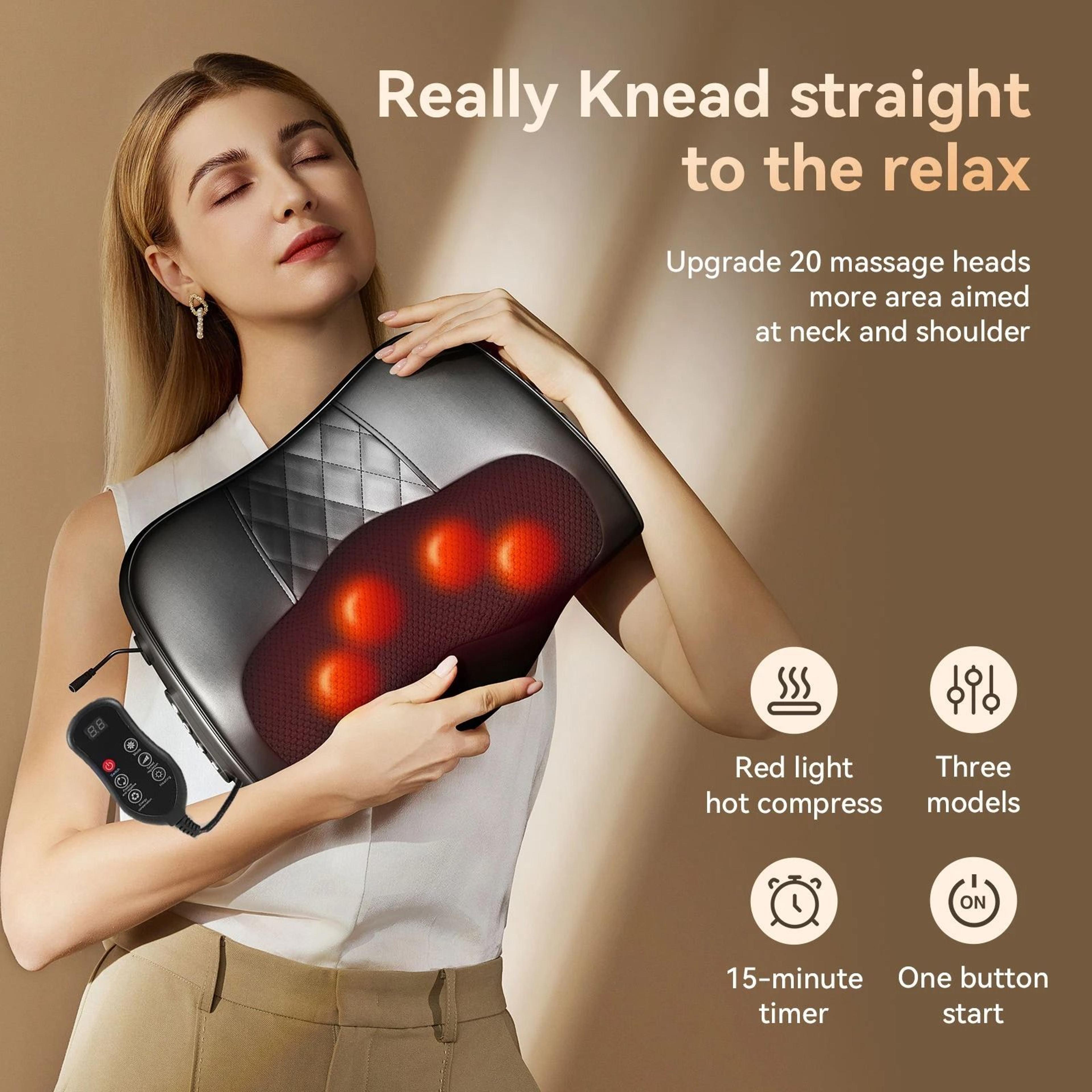 Deep Kneading Massage Pillow With Soothing Heat 12