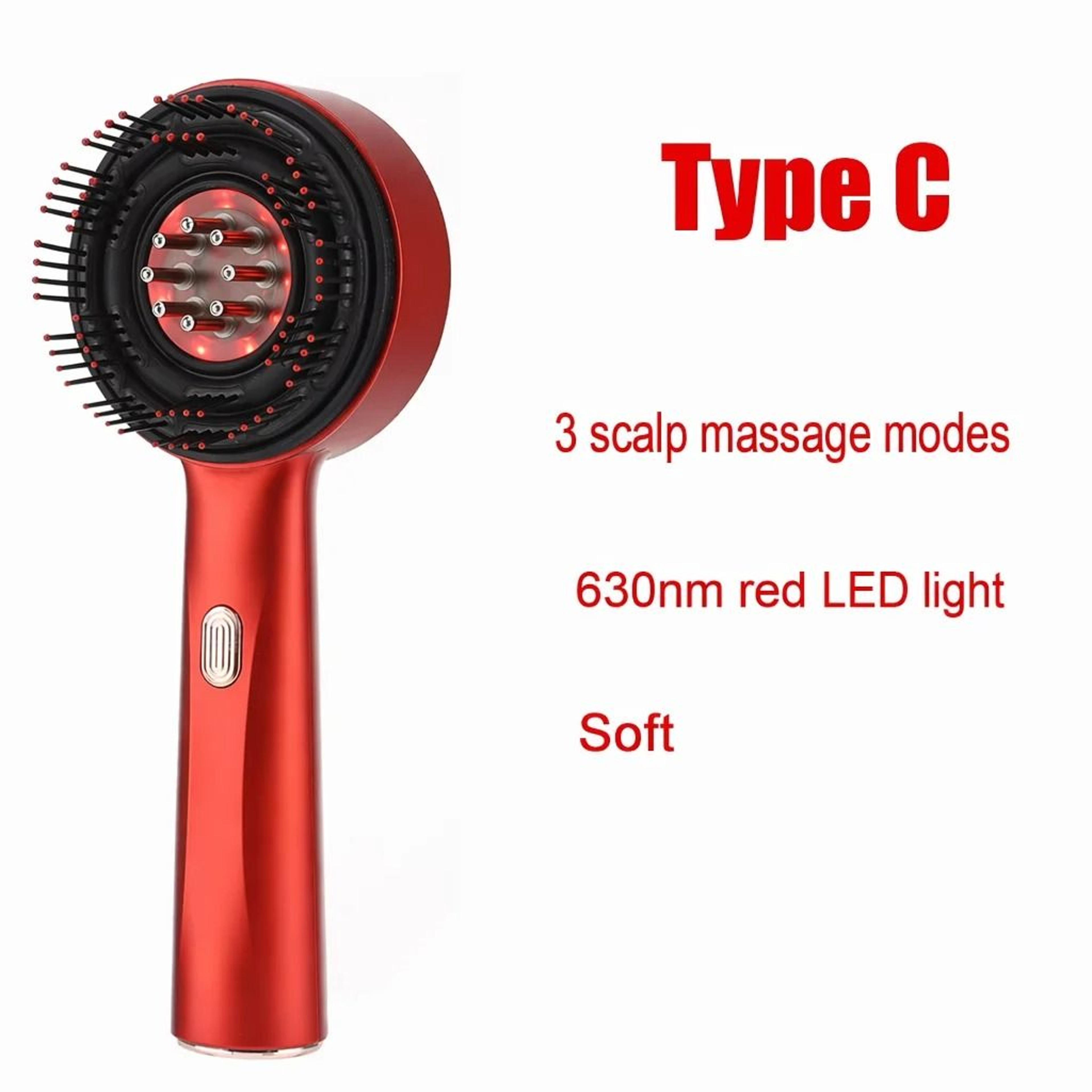 Red Light Scalp Massage Comb With Oil Applicator 3