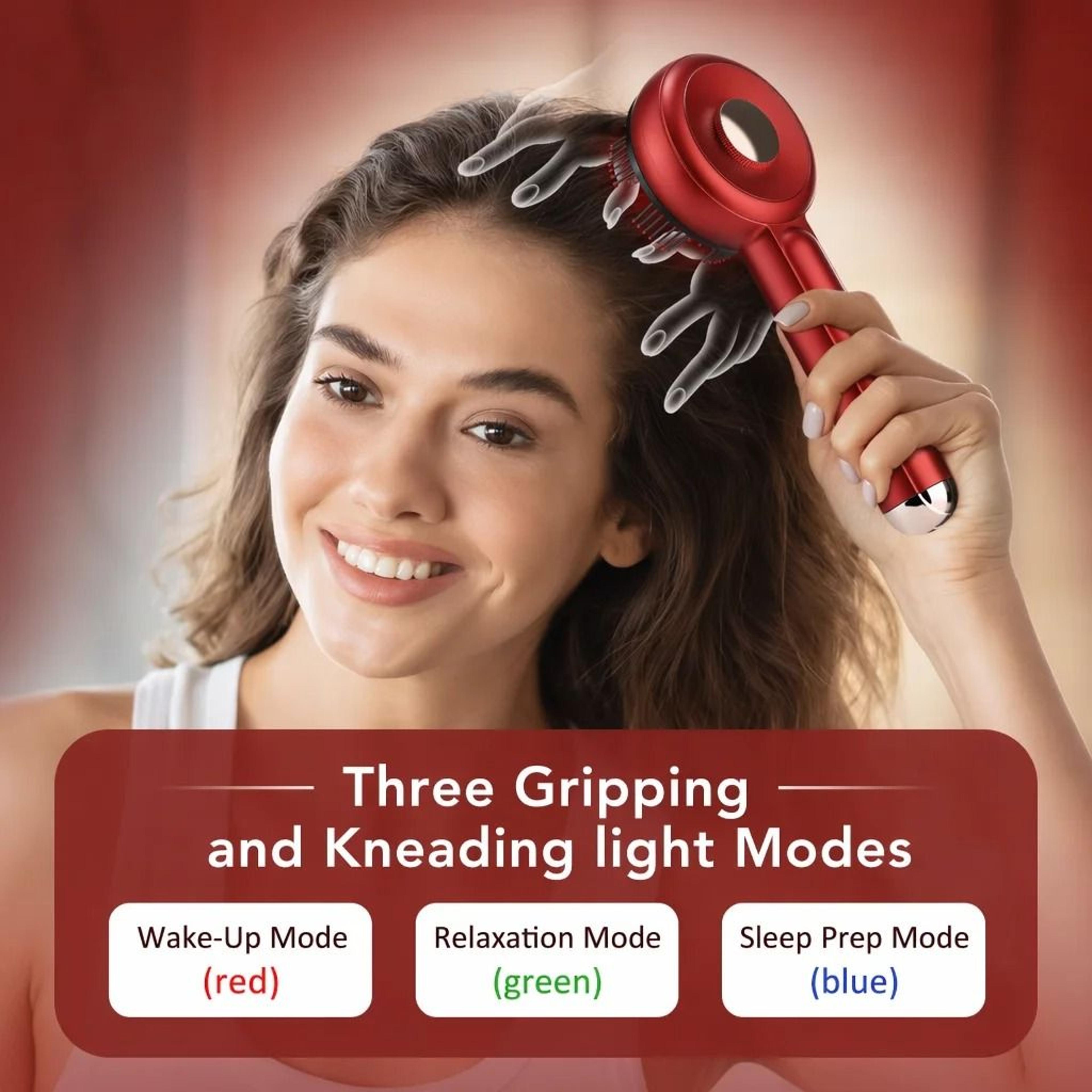 Red Light Scalp Massage Comb With Oil Applicator 6