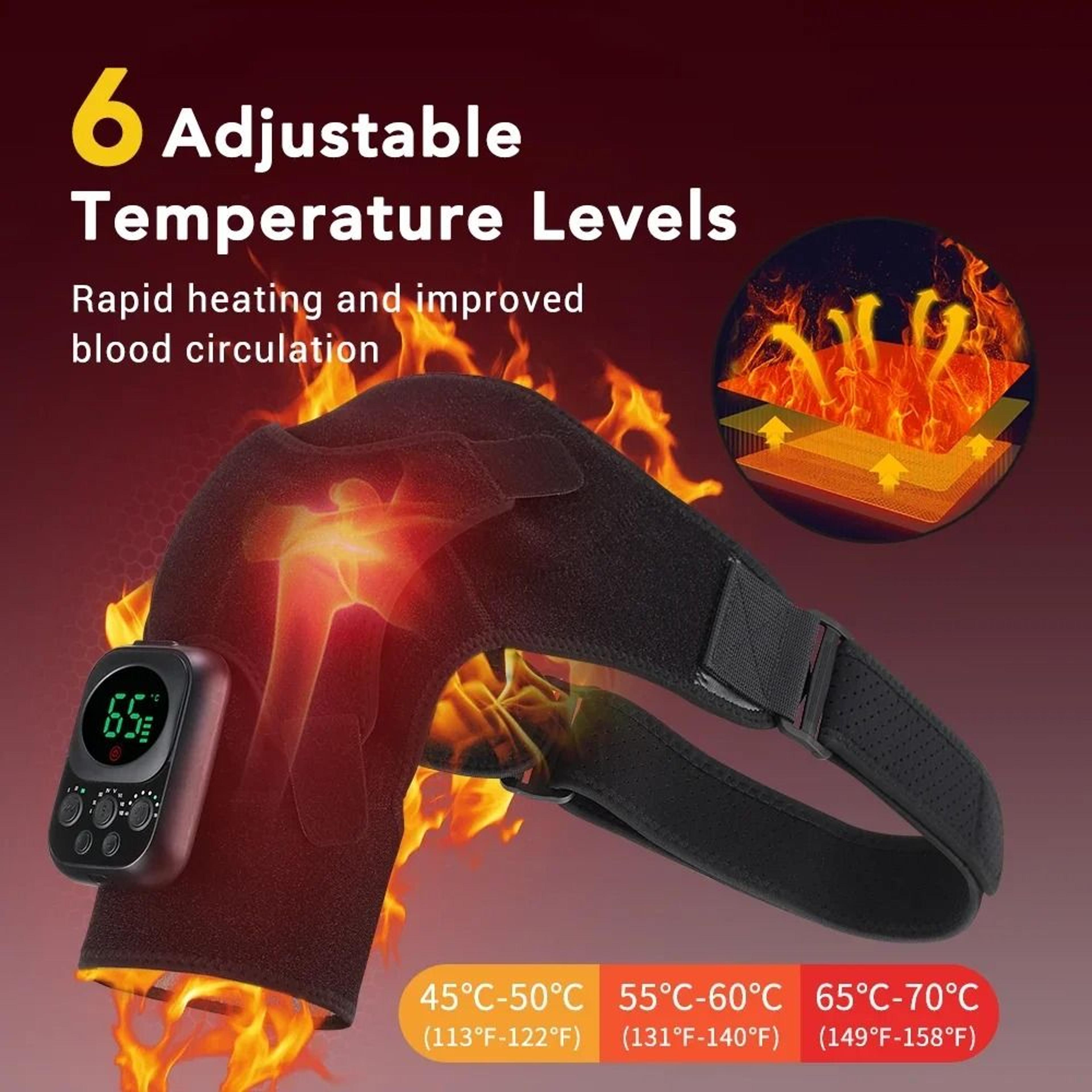Heated Knee Massager With Vibration And Shoulder Wrap 4