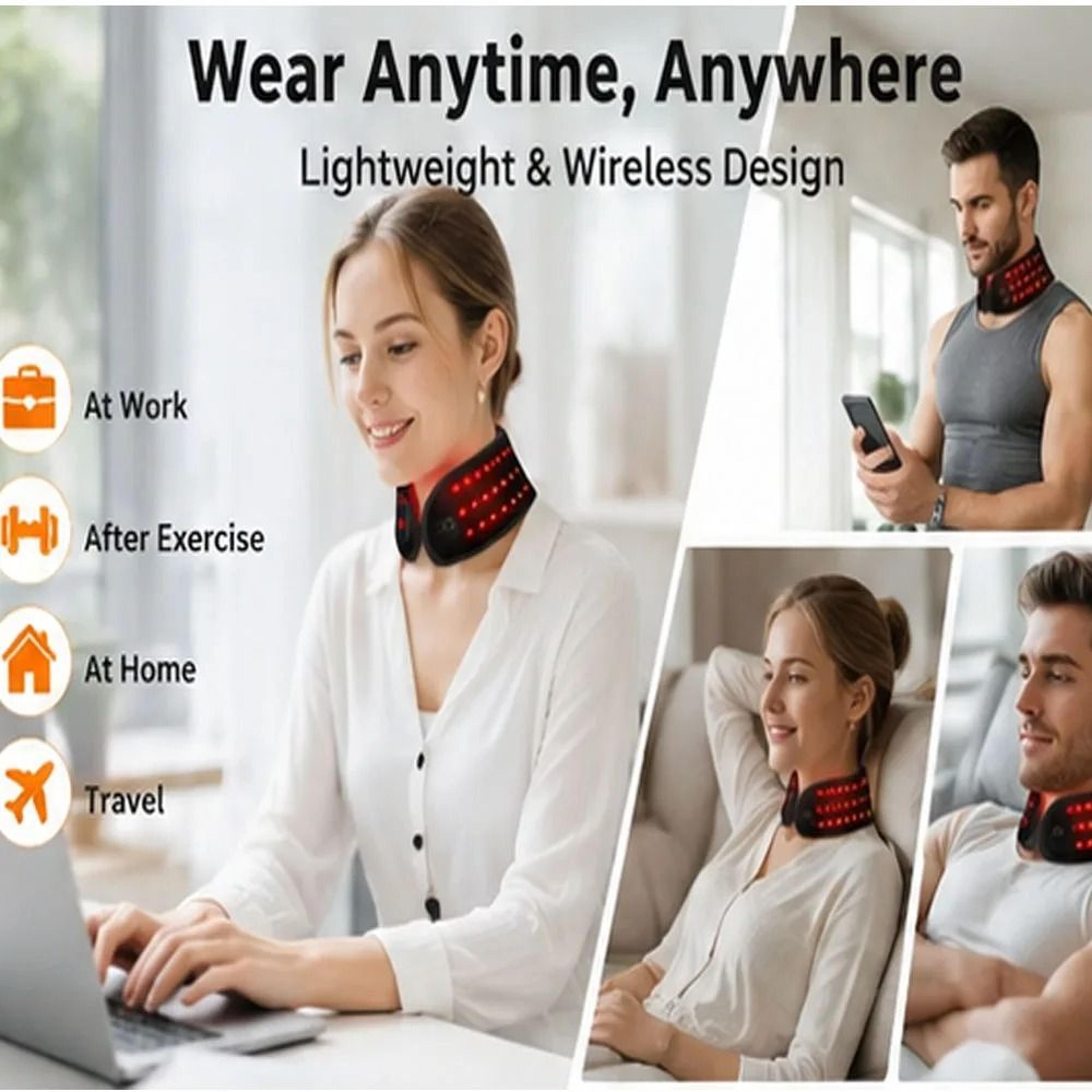 Cordless Red Light Therapy Neck Wrap With Heat And Vibration 5