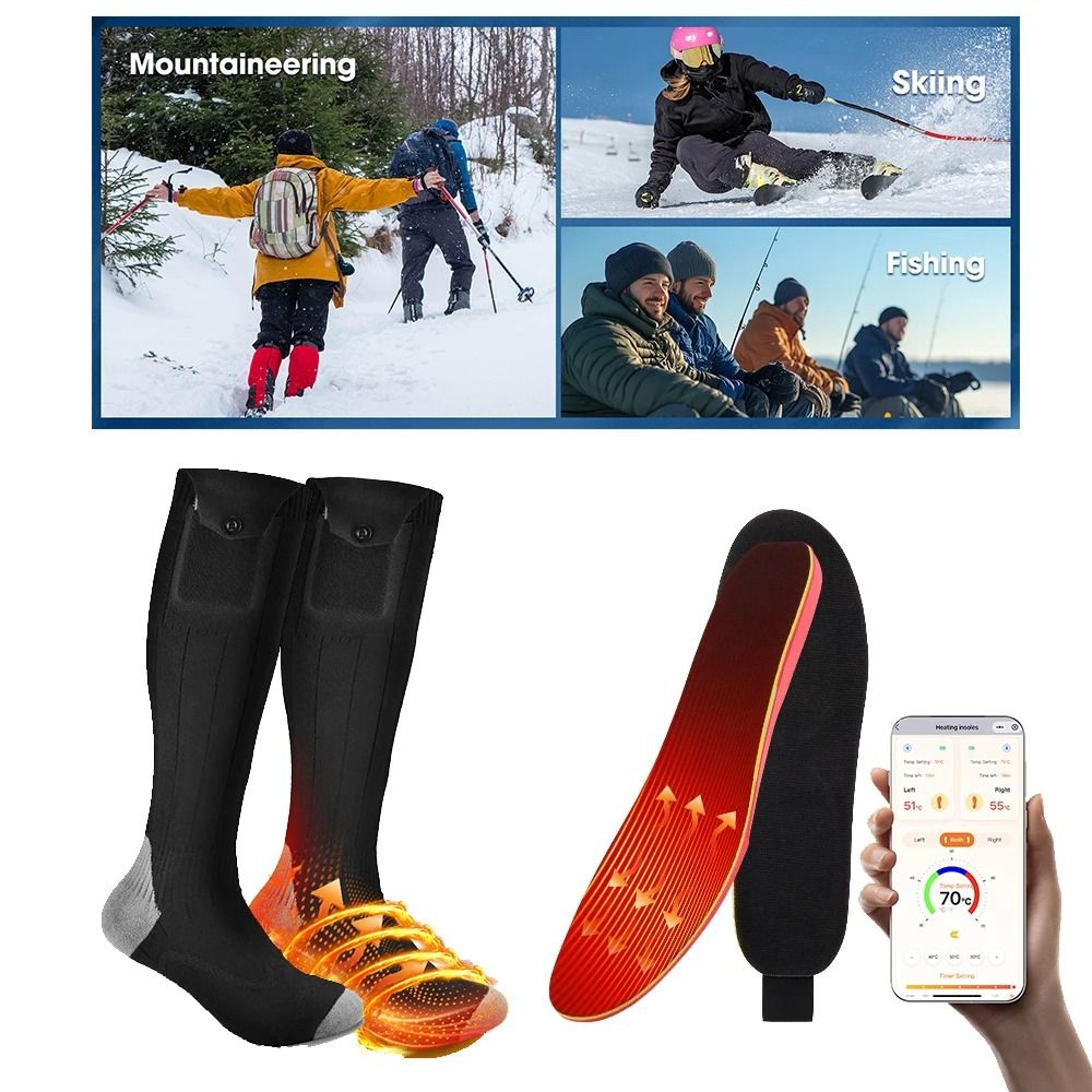 smart app controlled rechargeable heated insoles