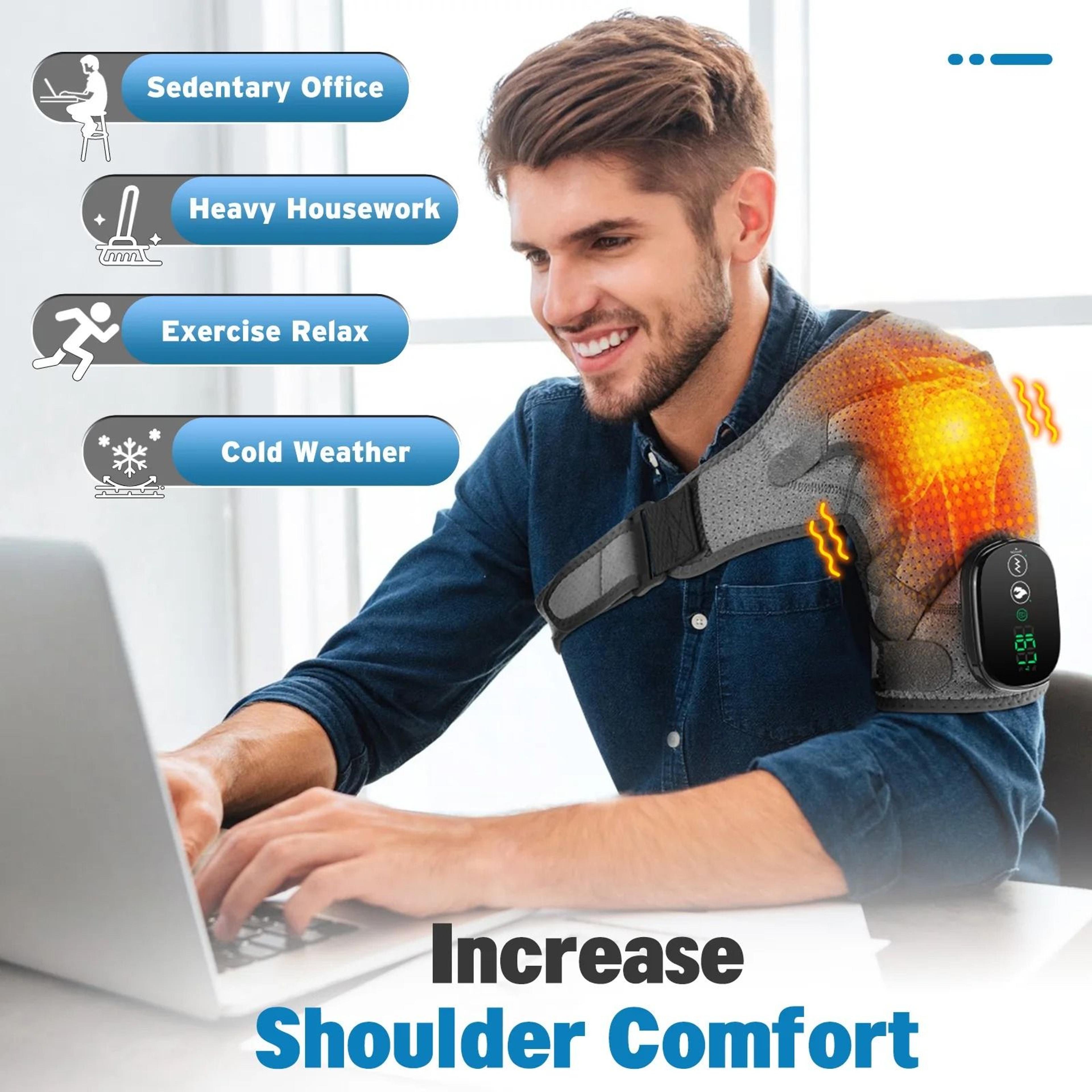 3 Mode Heated Vibration Shoulder Massage Brace 12