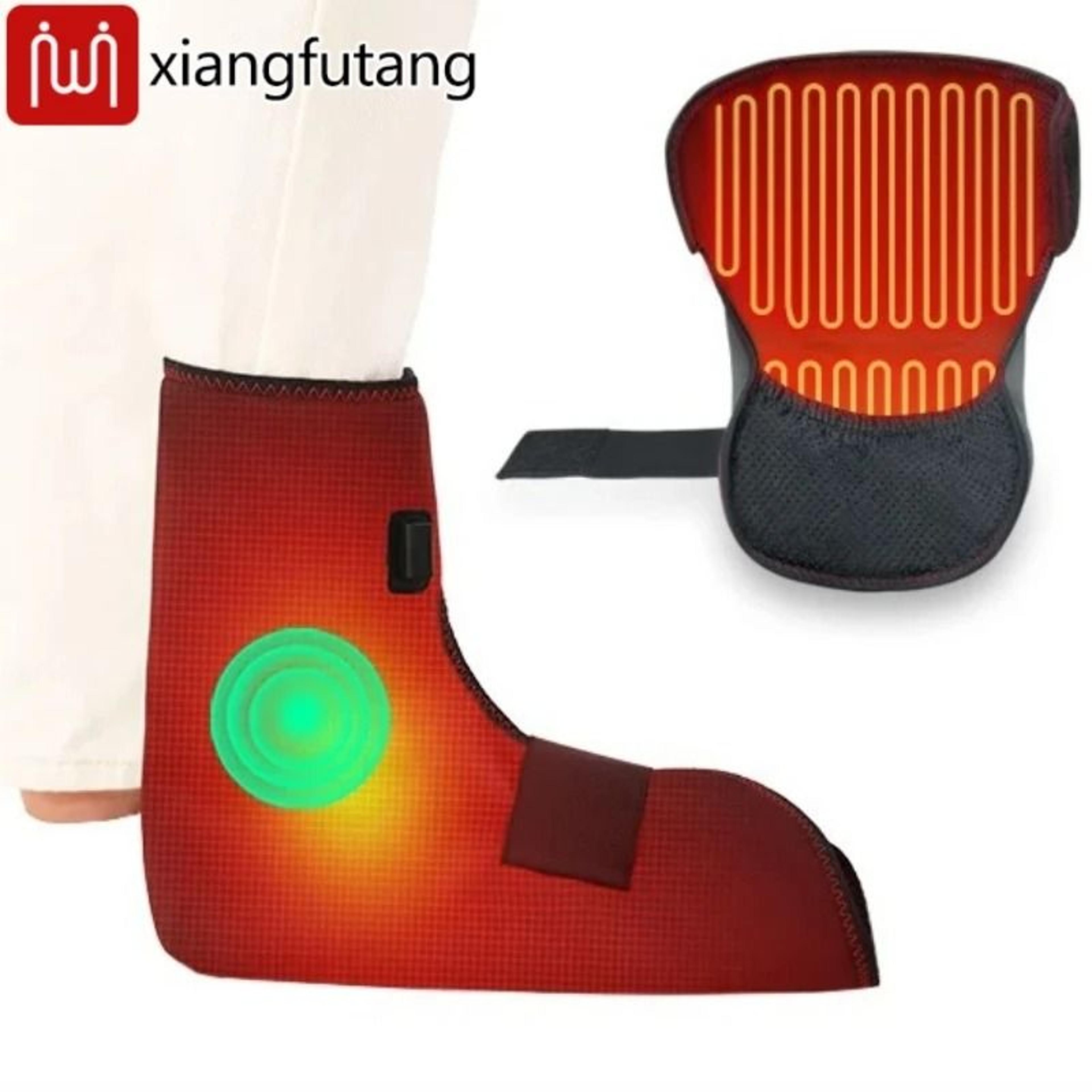 heated vibration foot ankle and heel massage wrap