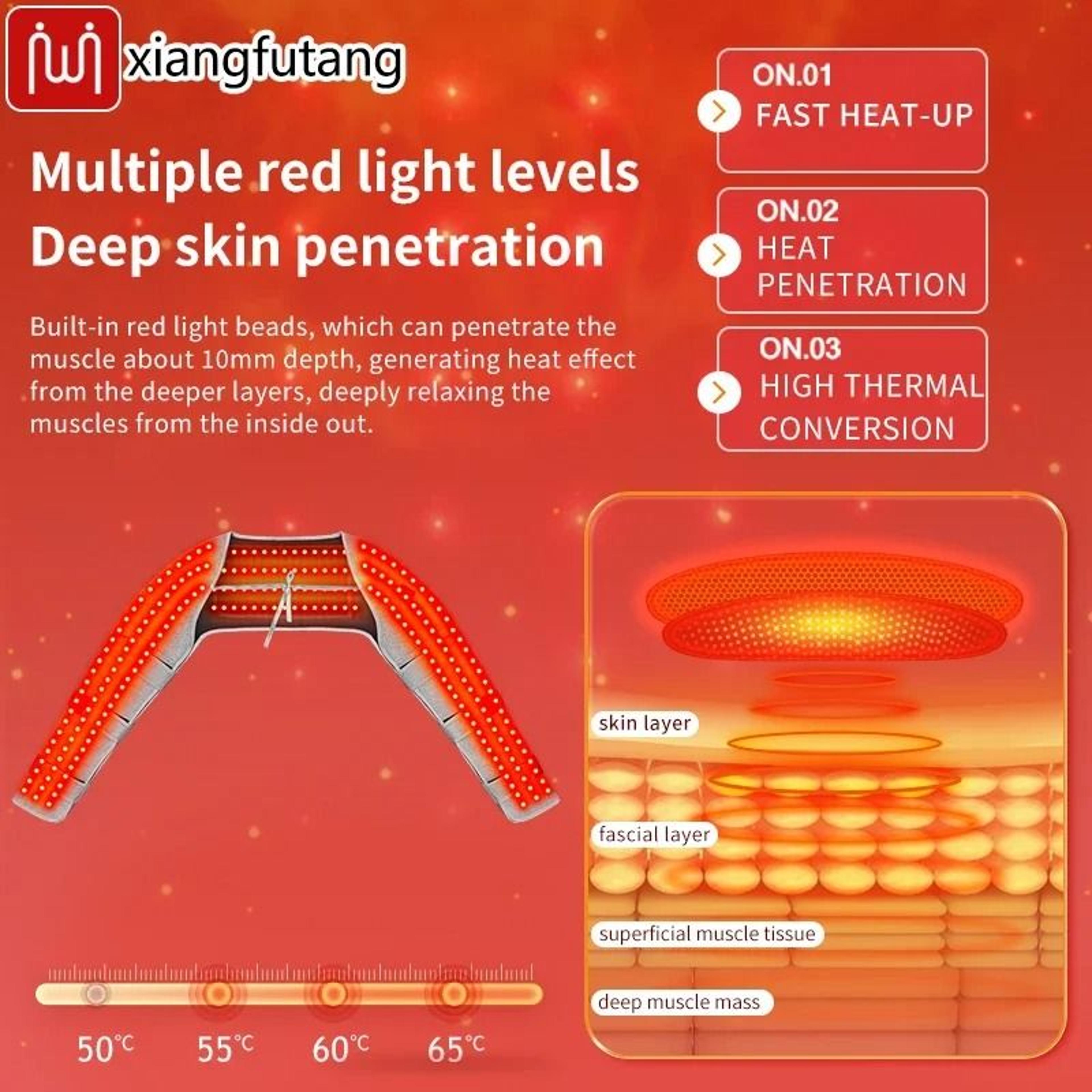 Red Light Heated Vibration Shoulder And Upper Arm Wrap 8