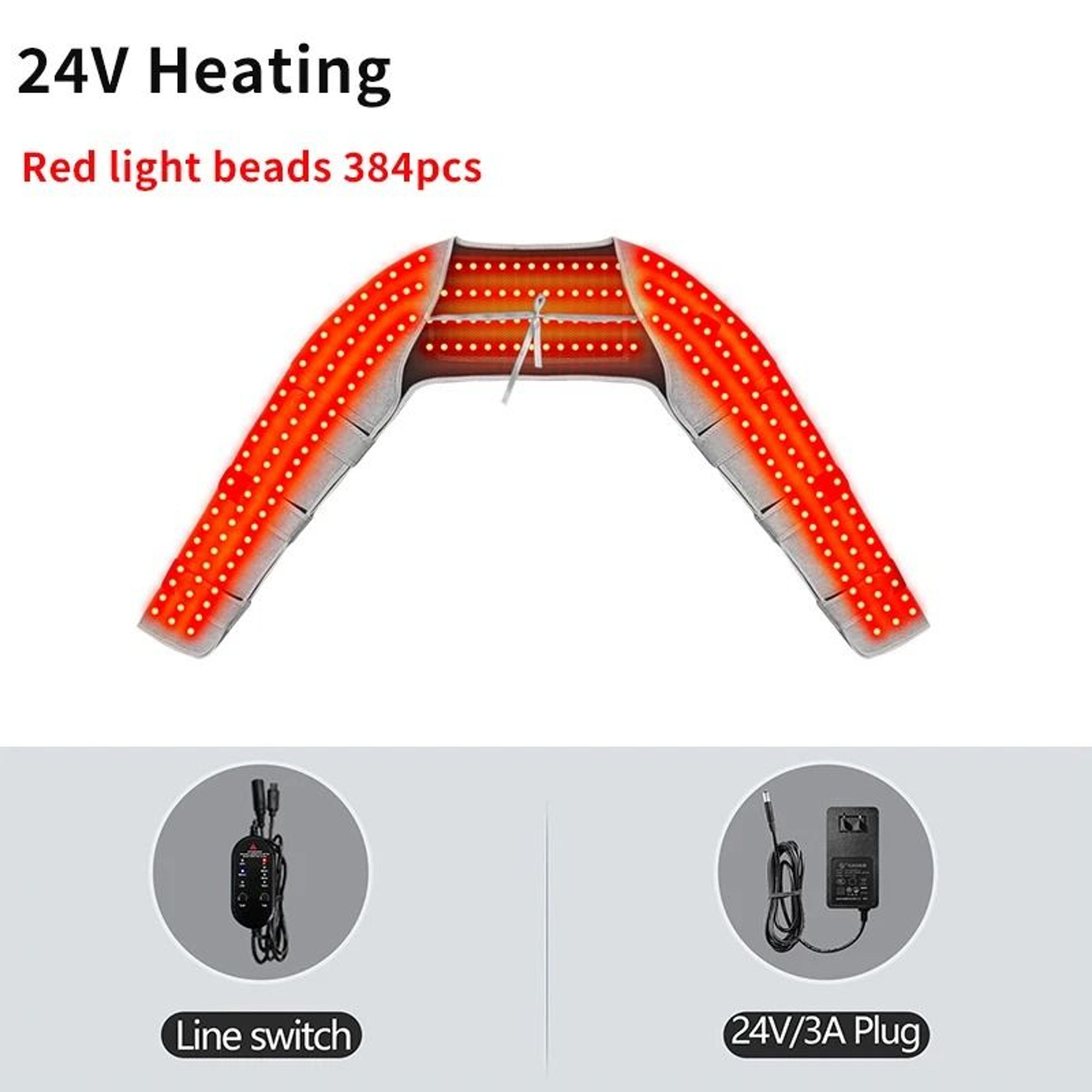 Red Light Heated Vibration Shoulder And Upper Arm Wrap 1