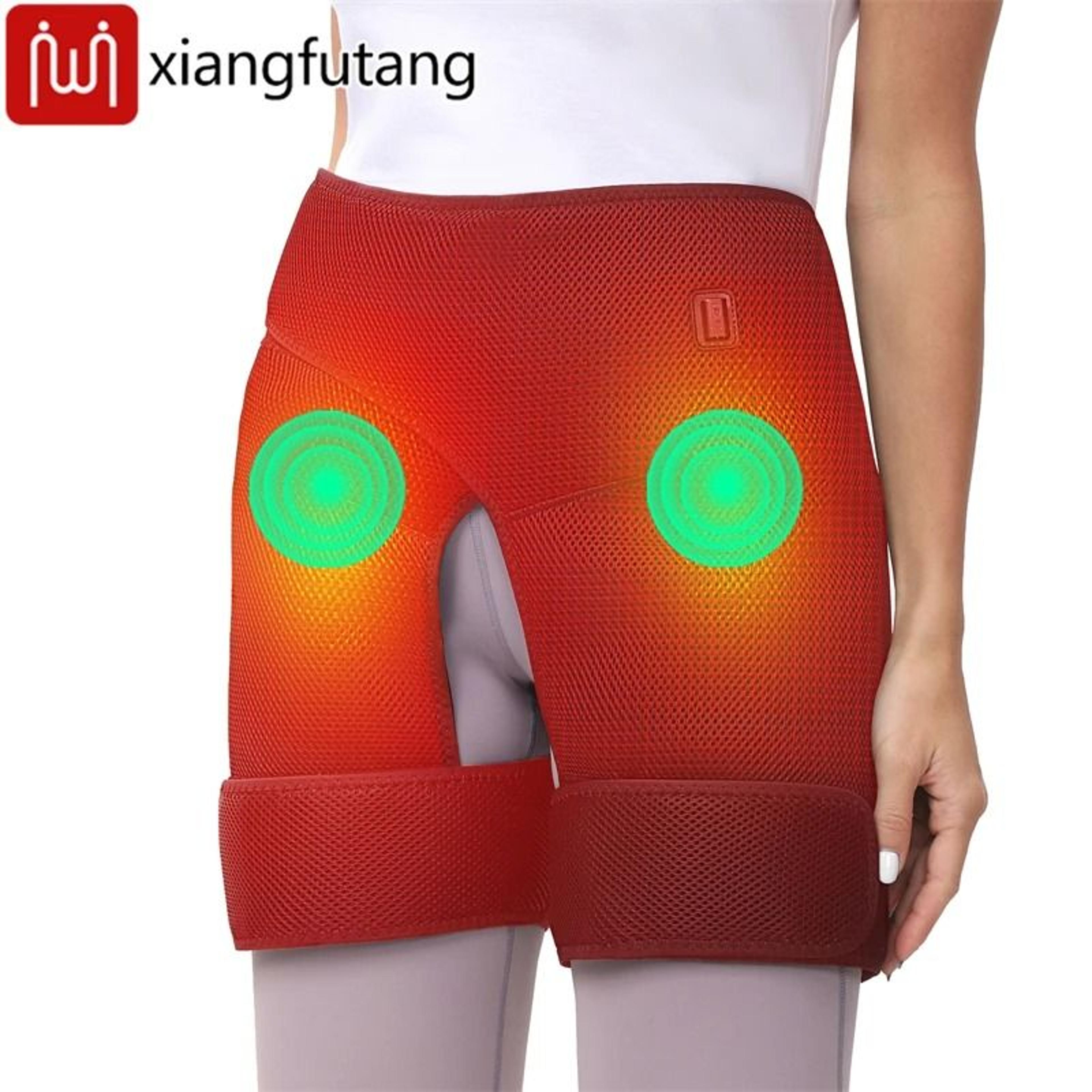 dual hip heated vibration massage support wrap
