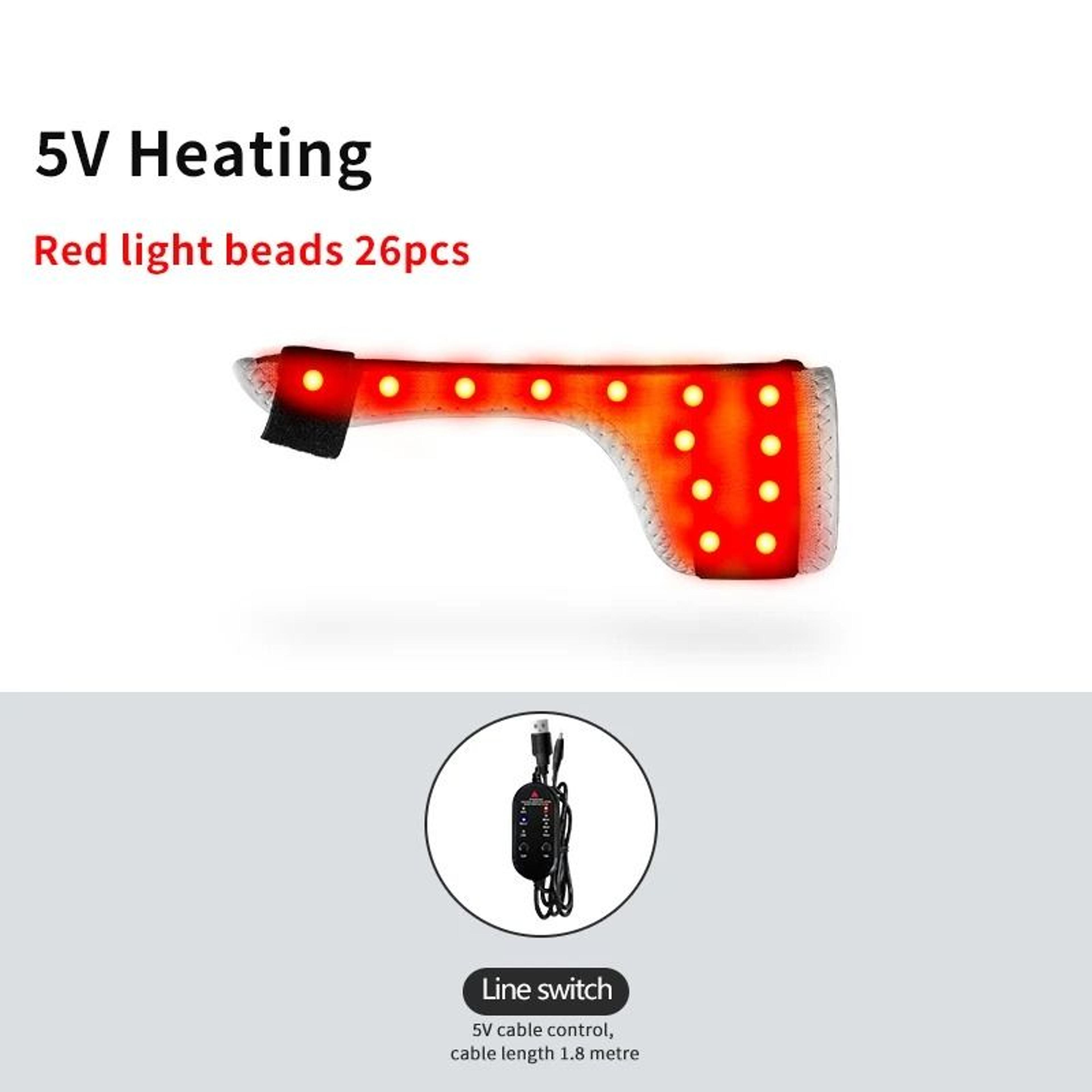 Red Light Heated Finger And Wrist Massage Support Brace 1