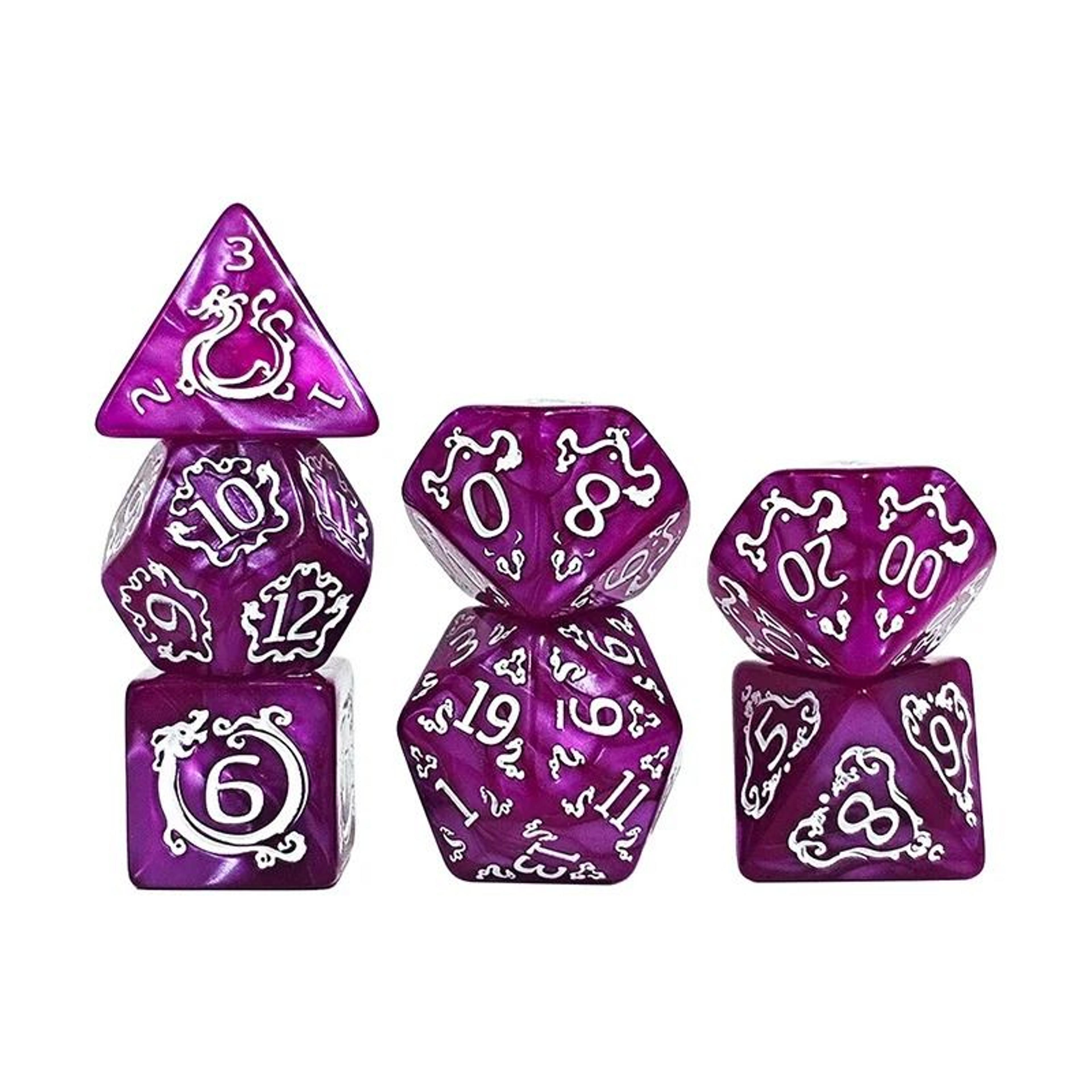 Dragon Pattern Polyhedral Dice Set For Tabletop RPG Games 1